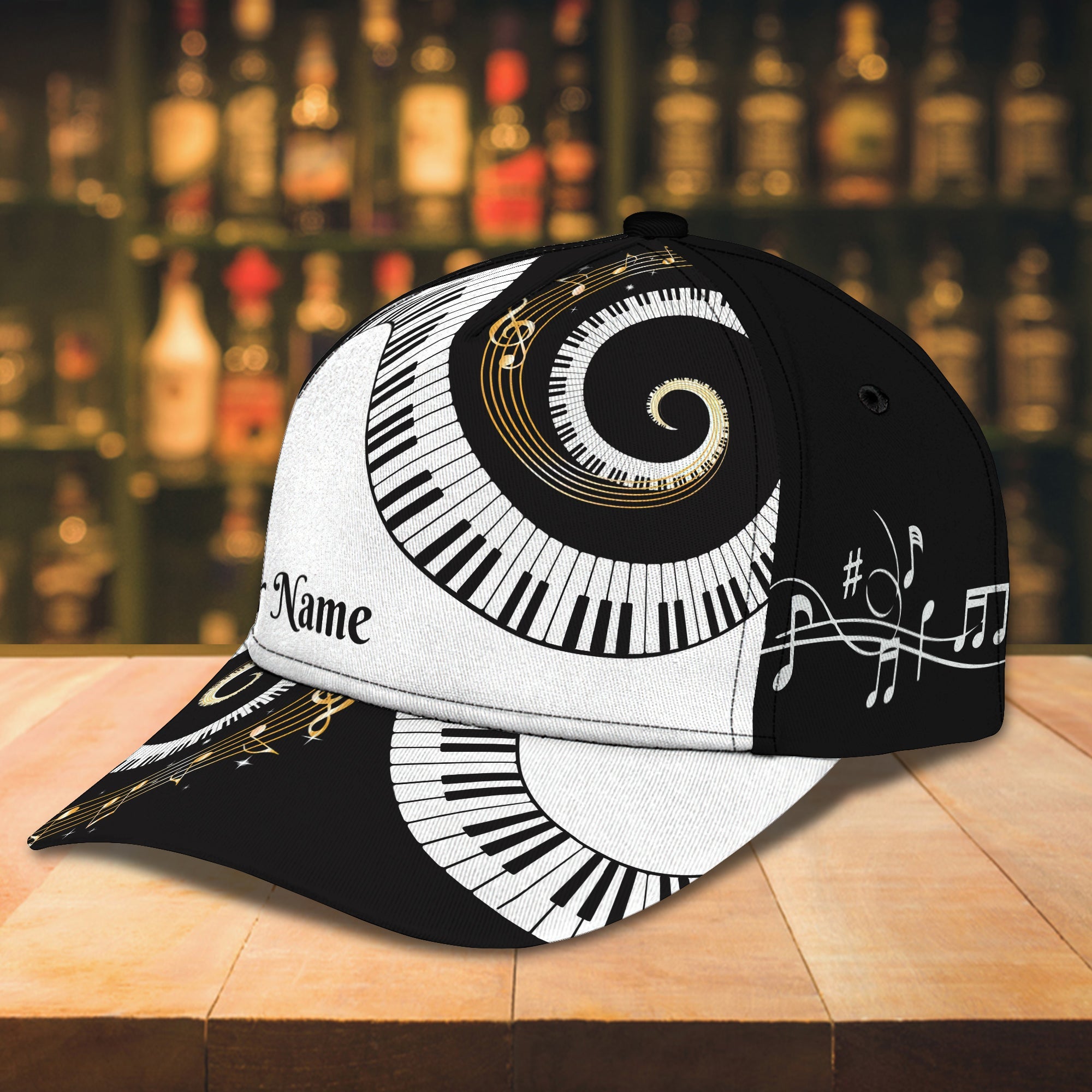 3D Classic Cap Piano Personalized Name Cap 406 Trucker Hats Custom Hats Gifts For Men & Women