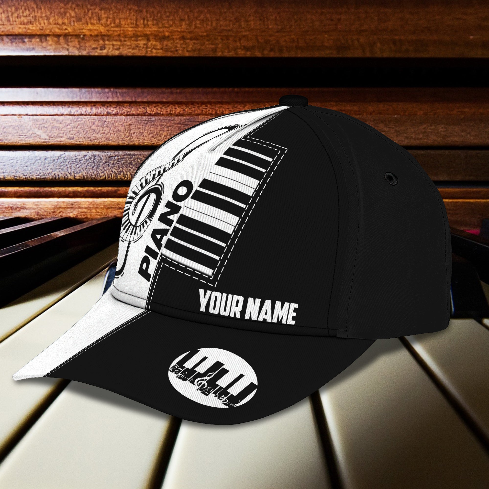 3D Classic Cap Piano Personalized Name Cap 42 Trucker Hats Custom Hats Gifts For Men & Women