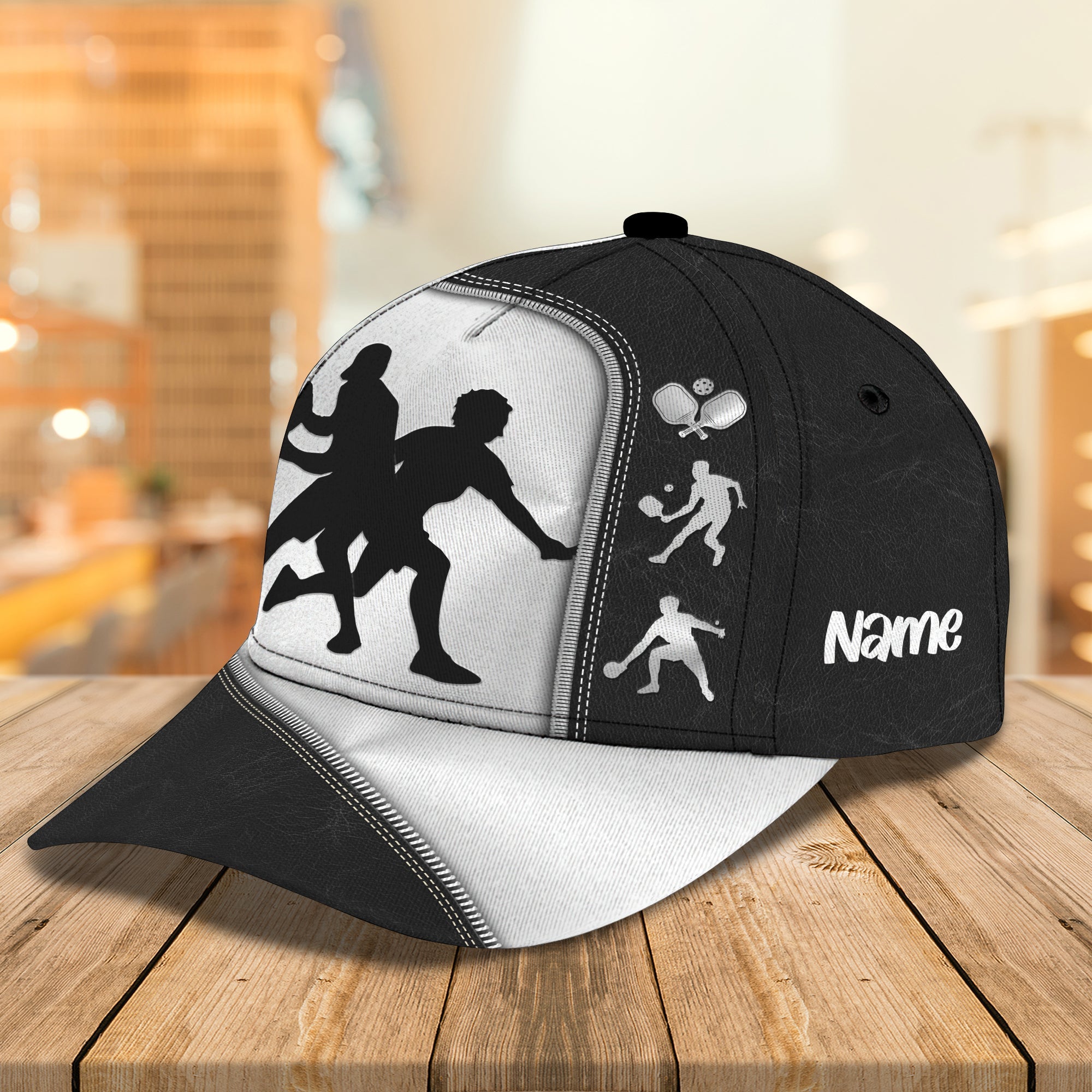 3D Classic Cap Pickleball Personalized Name Cap Trucker Hats Custom Hats Gifts For Men & Women
