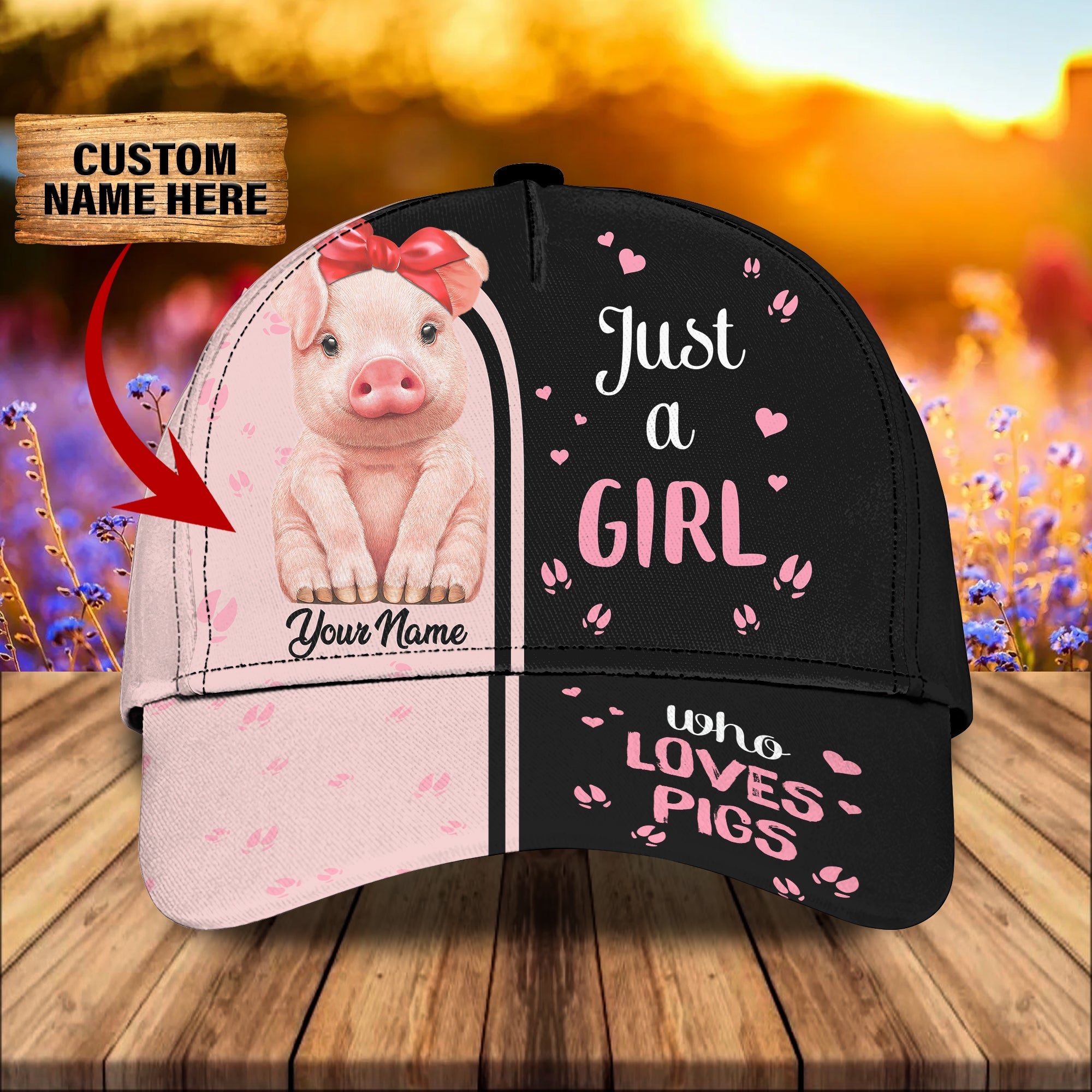 3D Classic Cap Pig Cap01 Personalized Name Cap Trucker Hats Custom Hats Gifts For Men & Women