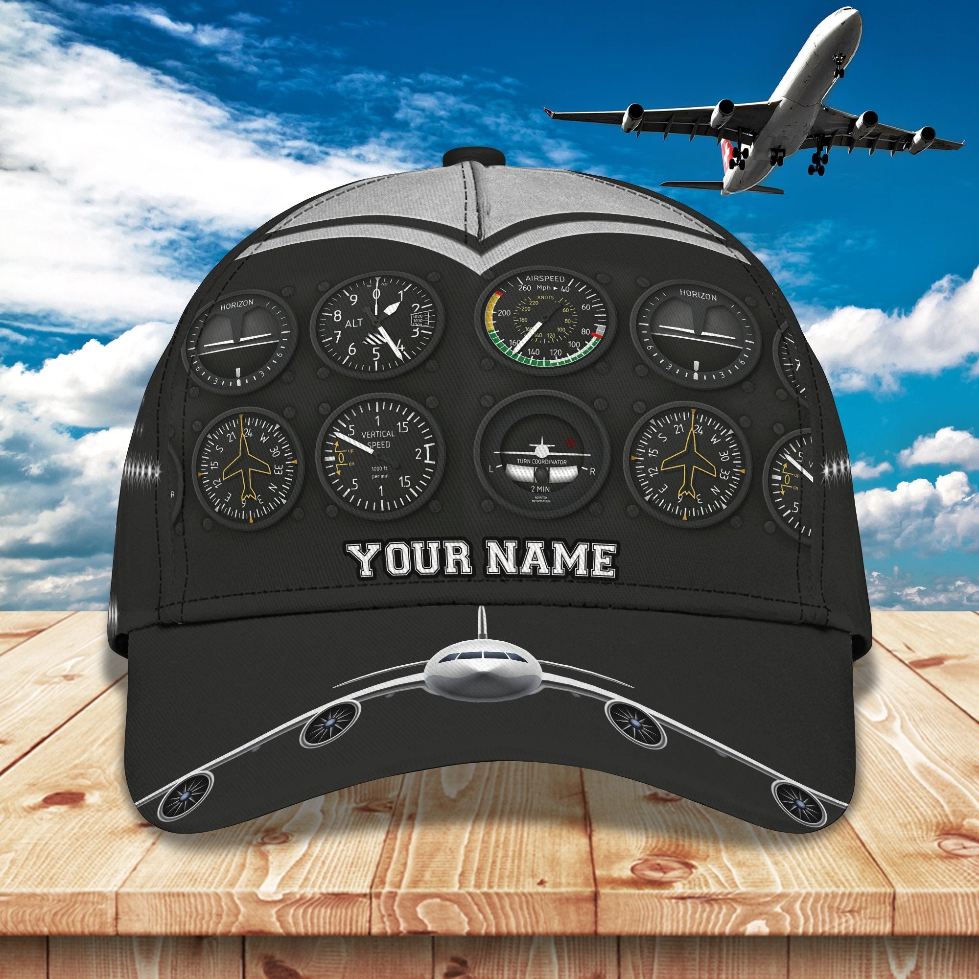 3D Classic Cap Pilot Personalized Name Cap 01 Trucker Hats Custom Hats Gifts For Men & Women