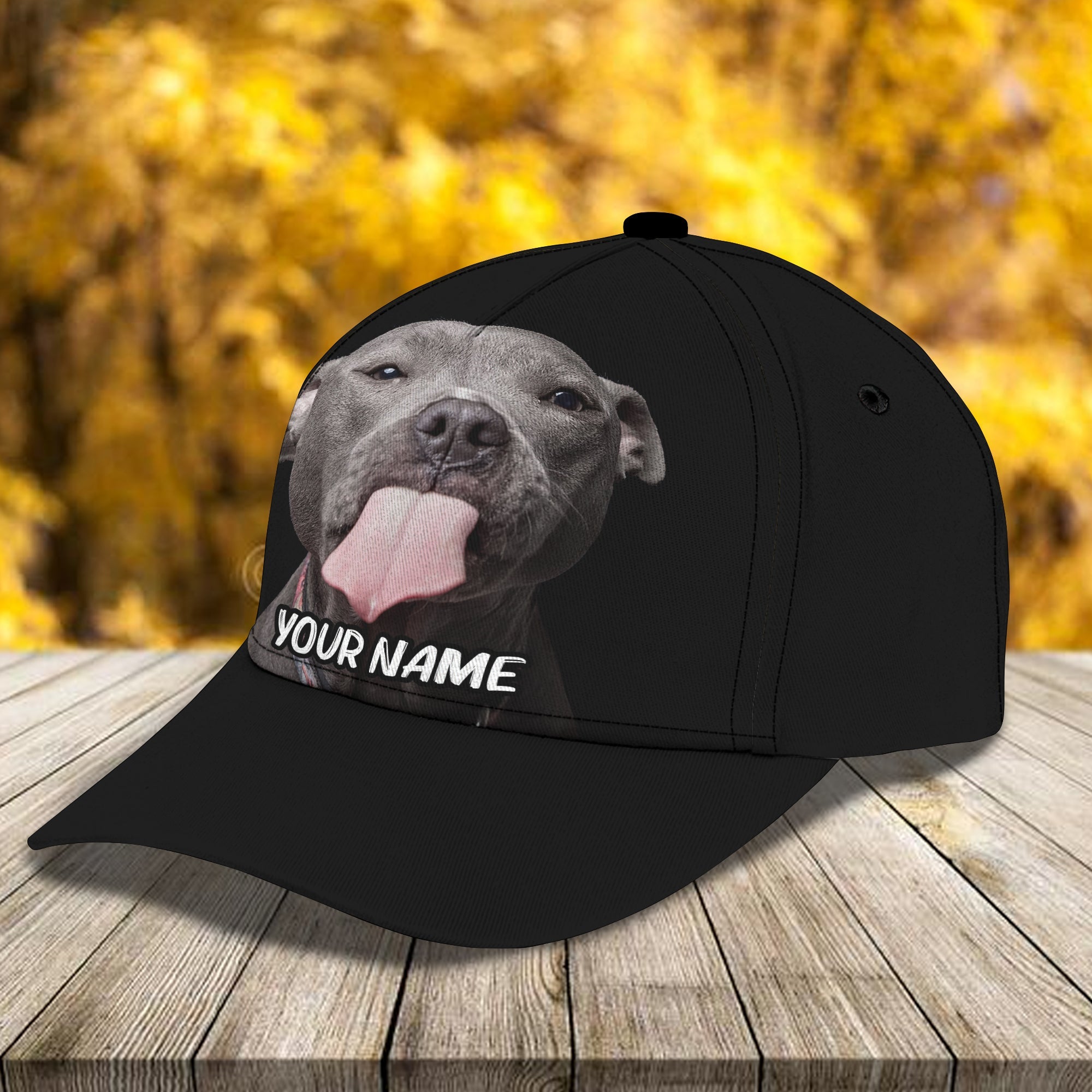 3D Classic Cap Pitbull Personalized Name Cap 01 Trucker Hats Custom Hats Gifts For Men & Women