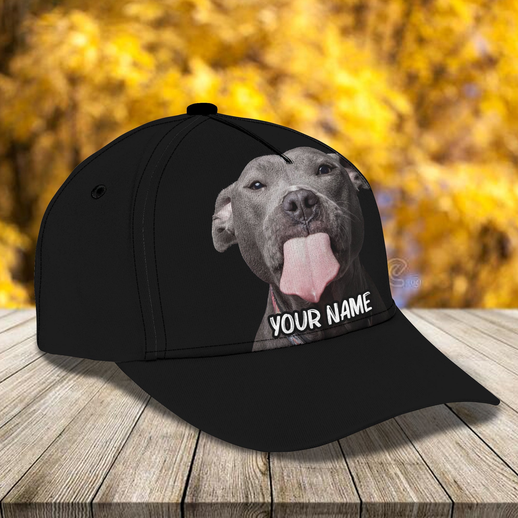 3D Classic Cap Pitbull Personalized Name Cap 01 Trucker Hats Custom Hats Gifts For Men & Women