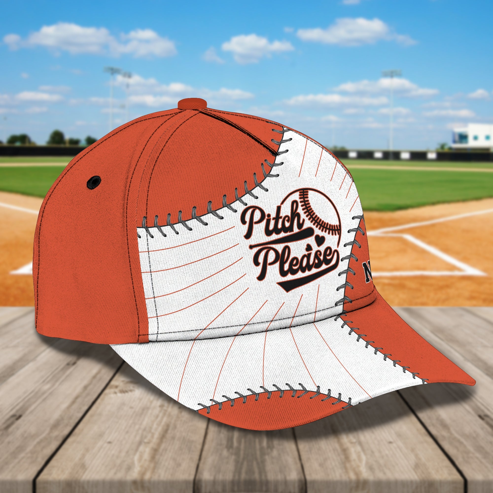 3D Classic Cap Pitch Please Baseball Personalized Name Cap Trucker Hats Custom Hats Gifts For Men & Women