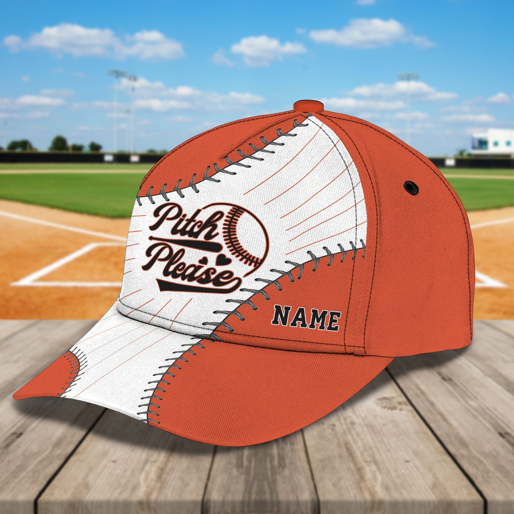 3D Classic Cap Pitch Please Baseball Personalized Name Cap Trucker Hats Custom Hats Gifts For Men & Women