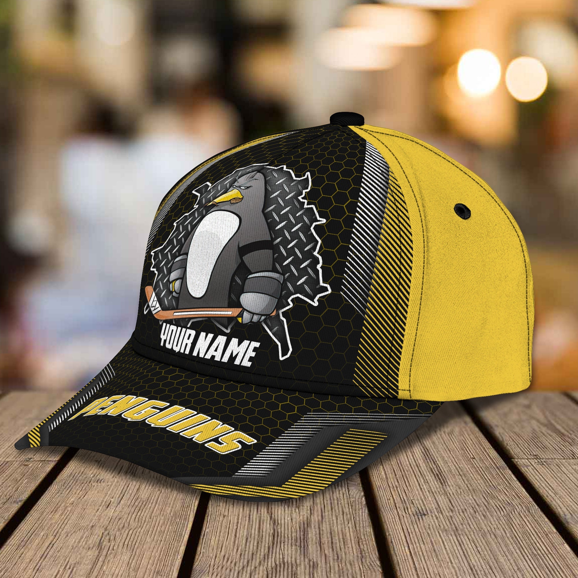 3D Classic Cap Pittsburgh Penguins Personalized Name Cap 22 Trucker Hats Custom Hats Gifts For Men & Women