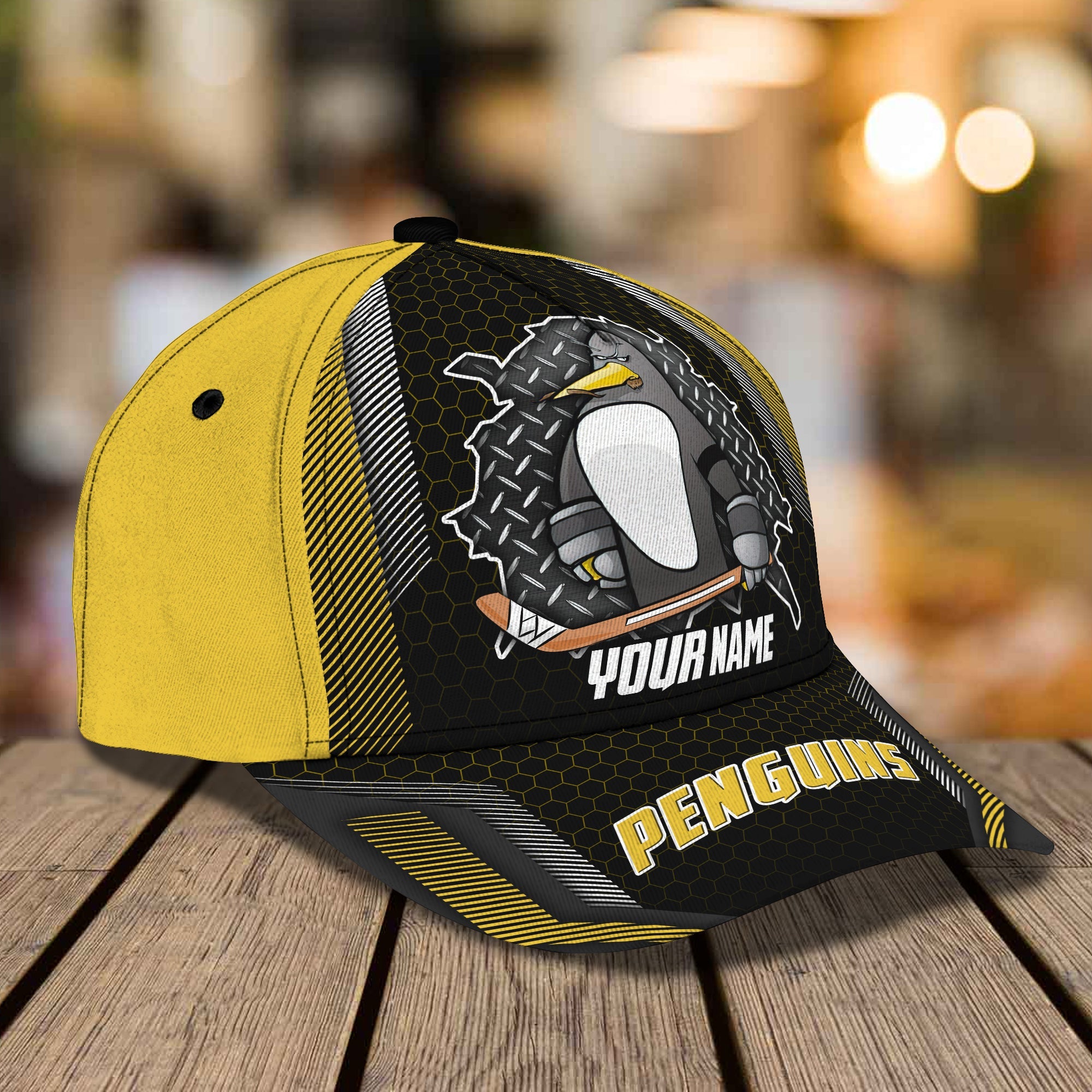3D Classic Cap Pittsburgh Penguins Personalized Name Cap 22 Trucker Hats Custom Hats Gifts For Men & Women