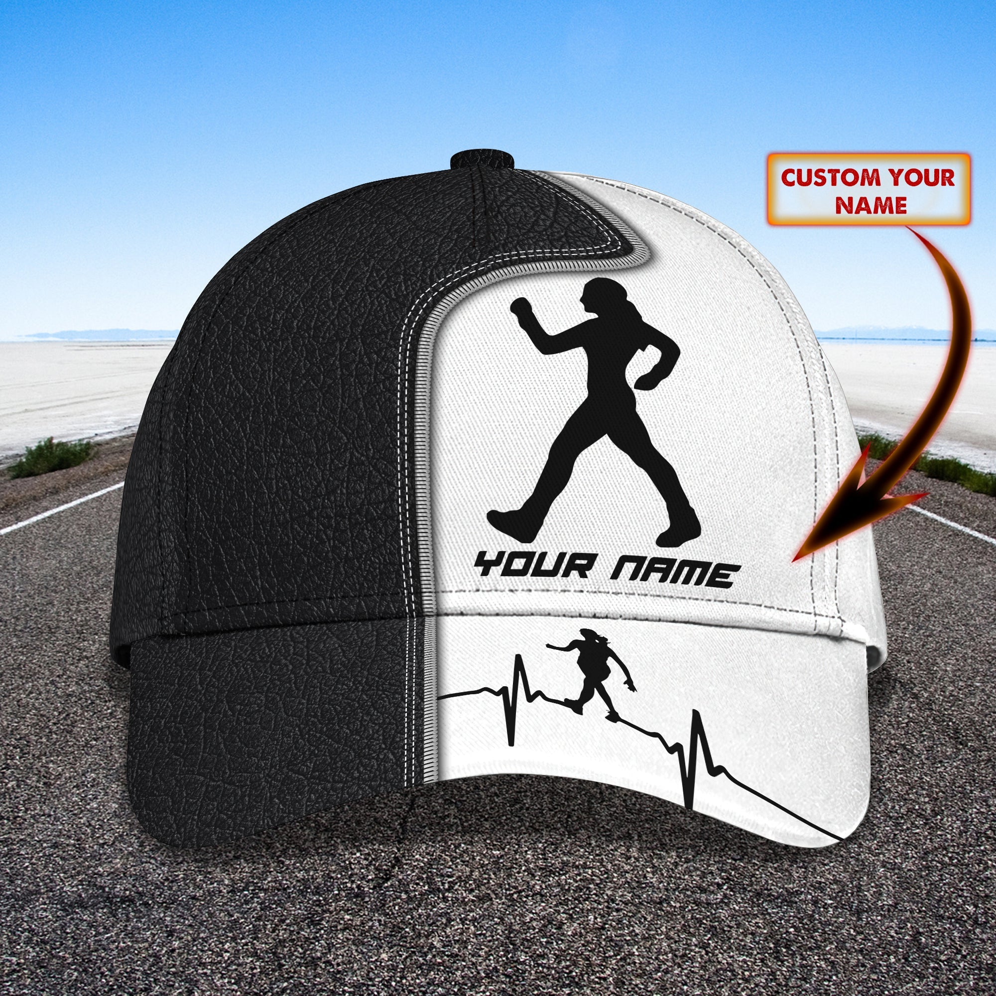 3D Classic Cap Race Walking Personalized Name Cap 01 Trucker Hats Custom Hats Gifts For Men & Women