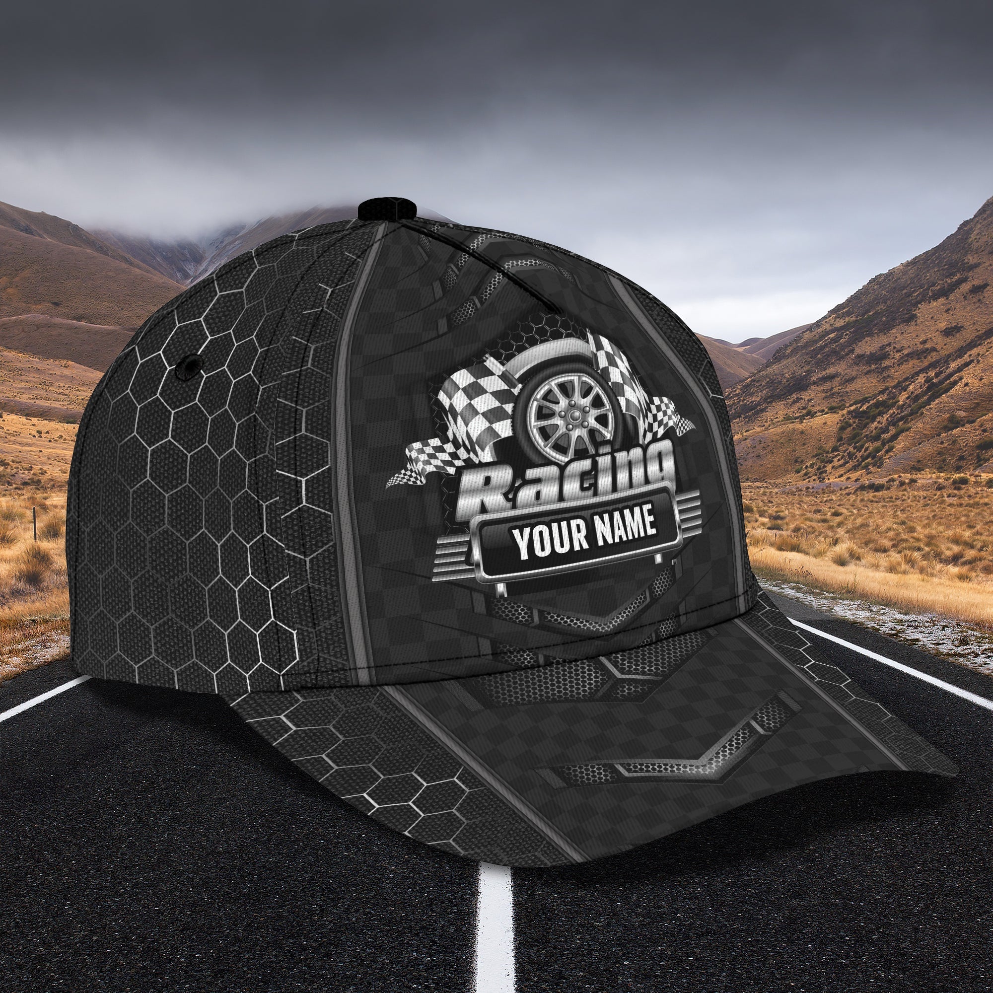 3D Classic Cap Racing Personalized Name Cap Trucker Hats Custom Hats Gifts For Men & Women