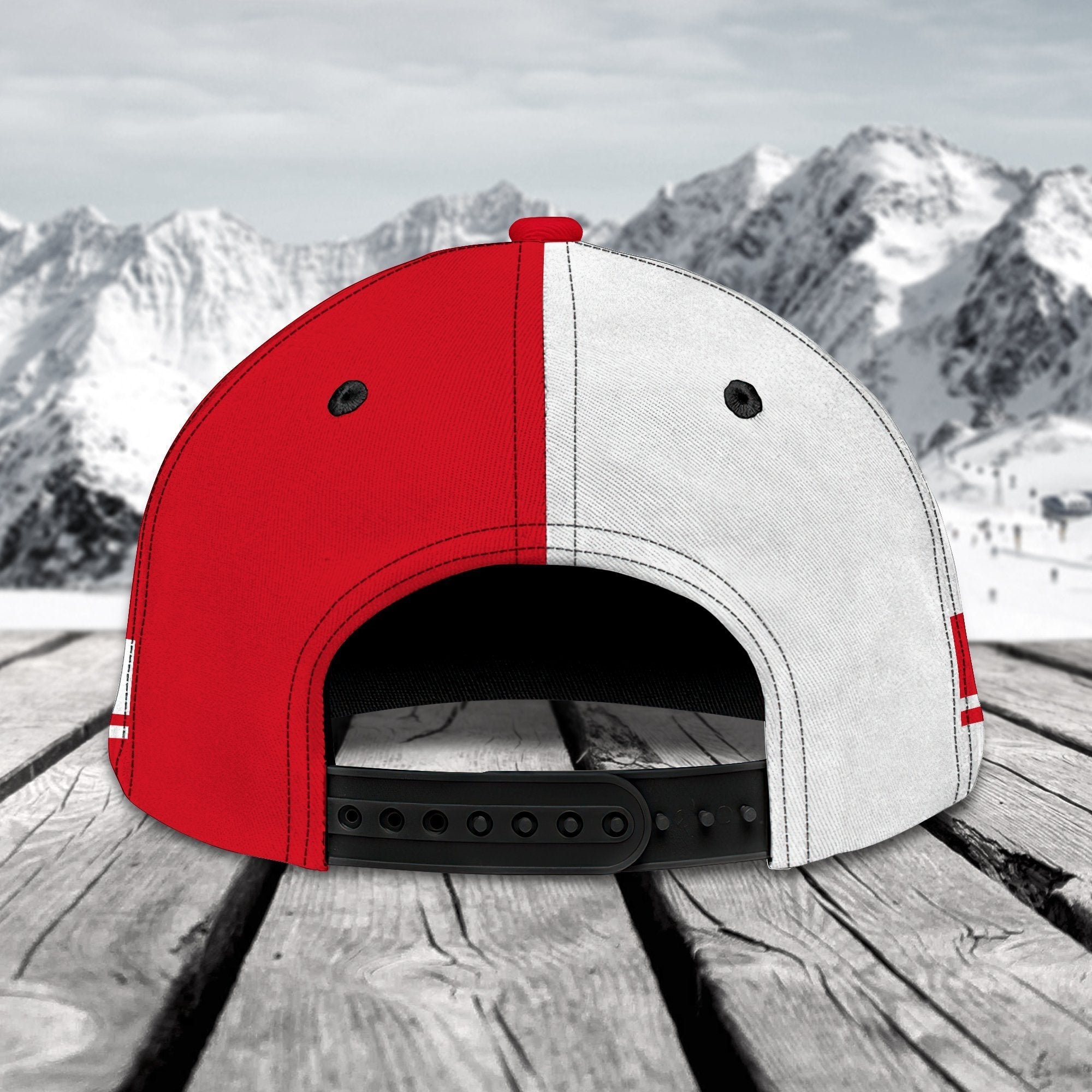 3D Classic Cap Red Snowmobile Personalized Name Cap 01 Trucker Hats Custom Hats Gifts For Men & Women