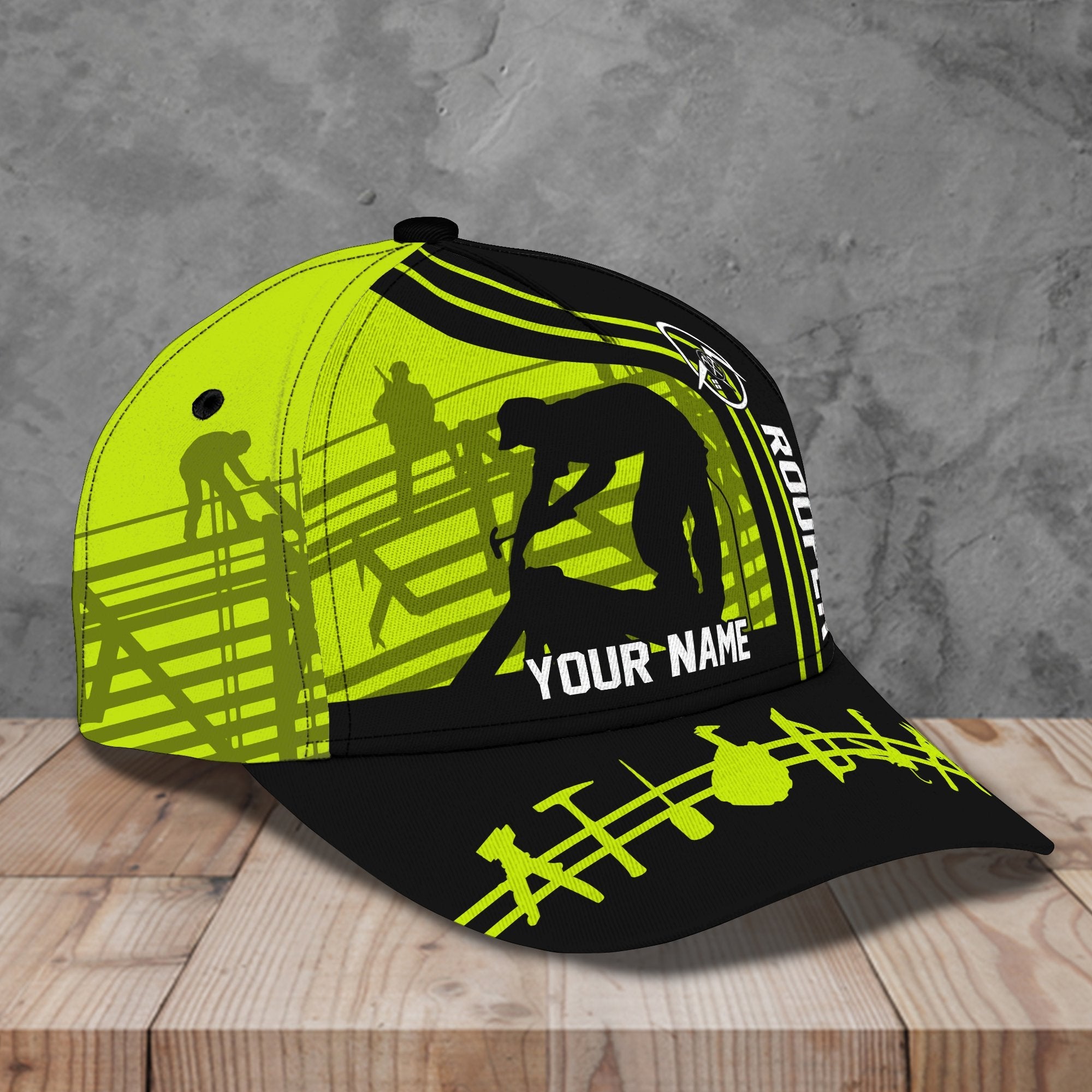 3D Classic Cap Roofer Personalized Name Cap C32 Trucker Hats Custom Hats Gifts For Men & Women