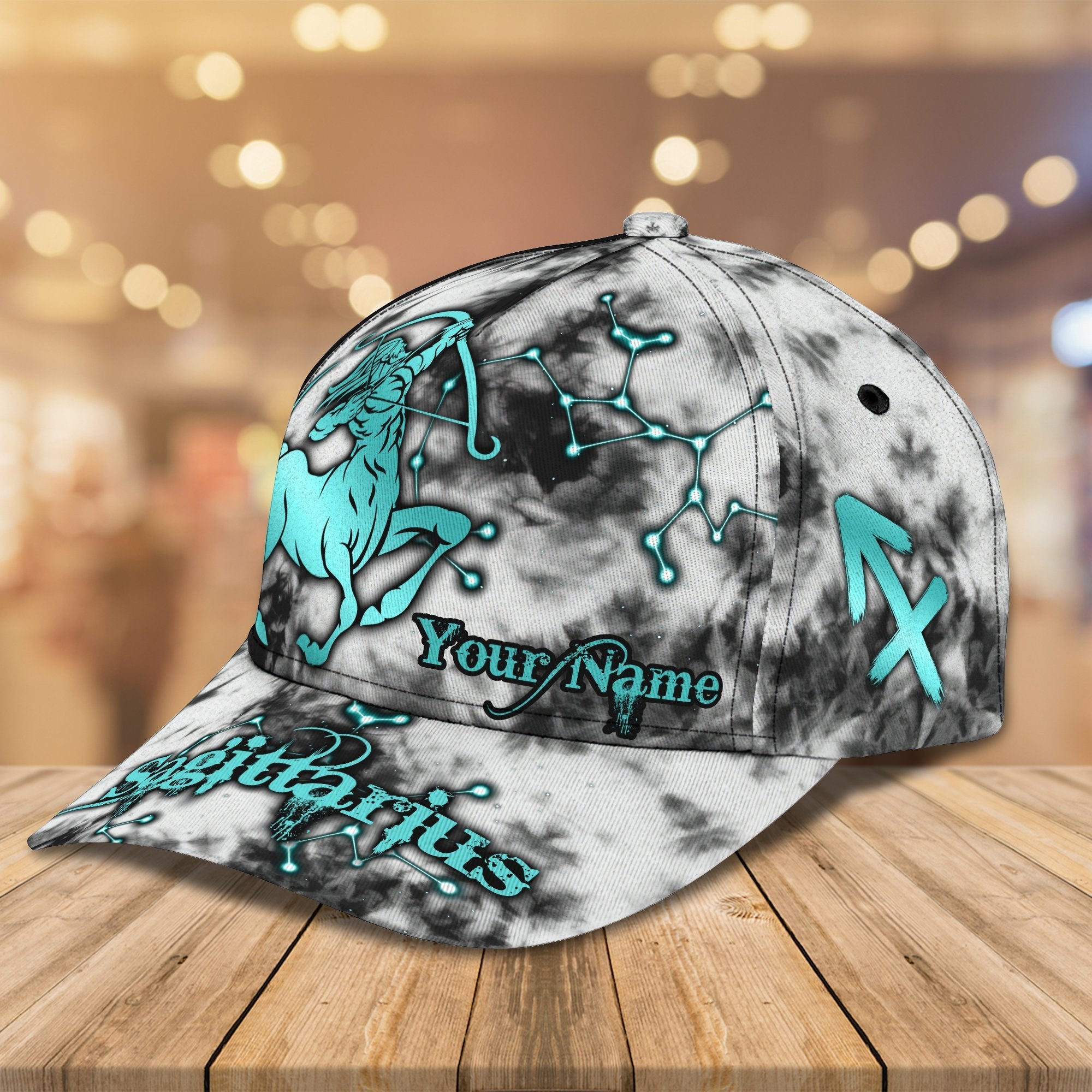 3D Classic Cap Sagittarius Personalized Name Cap 450 Trucker Hats Custom Hats Gifts For Men & Women