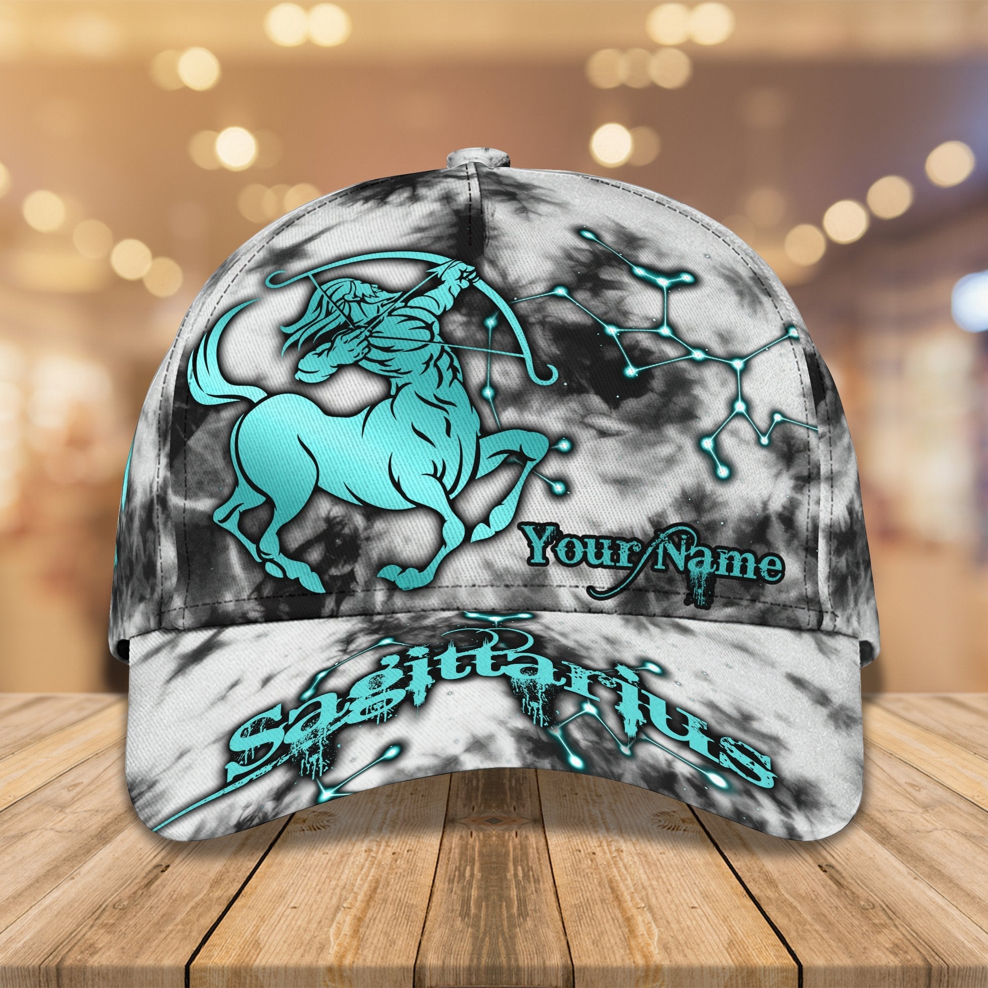 3D Classic Cap Sagittarius Personalized Name Cap 450 Trucker Hats Custom Hats Gifts For Men & Women