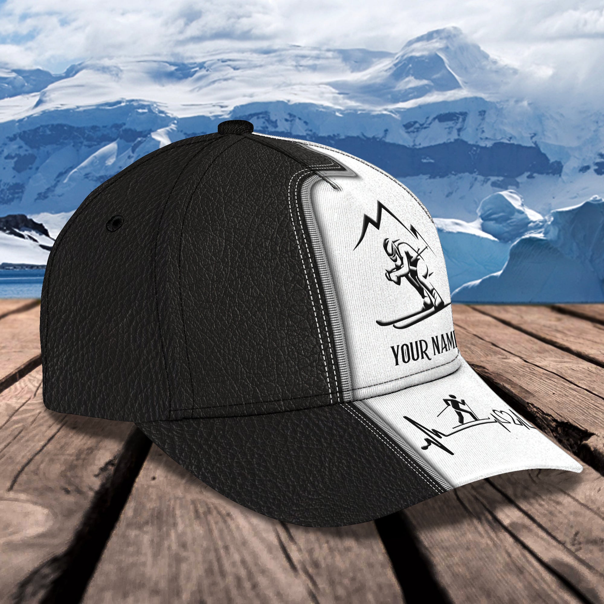 3D Classic Cap Skiing Personalized Name Cap Trucker Hats Custom Hats Gifts For Men & Women