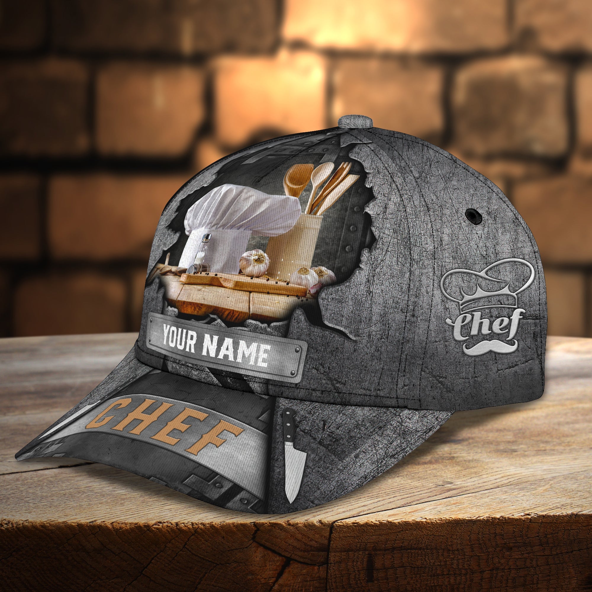 3D Classic Cap Tad Personalized Name Cap Chef07 Trucker Hats Custom Hats Gifts For Men & Women