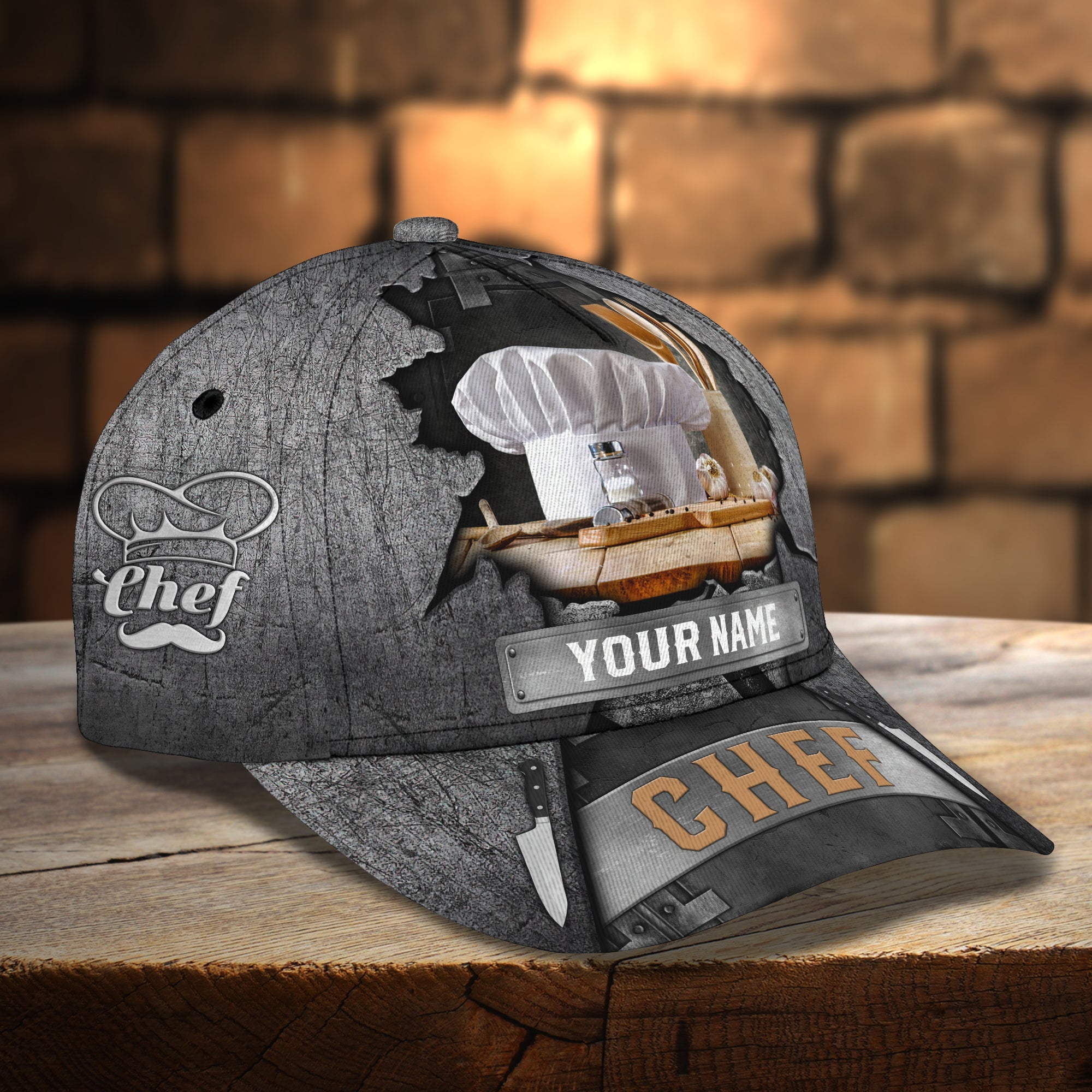 3D Classic Cap Tad Personalized Name Cap Chef07 Trucker Hats Custom Hats Gifts For Men & Women