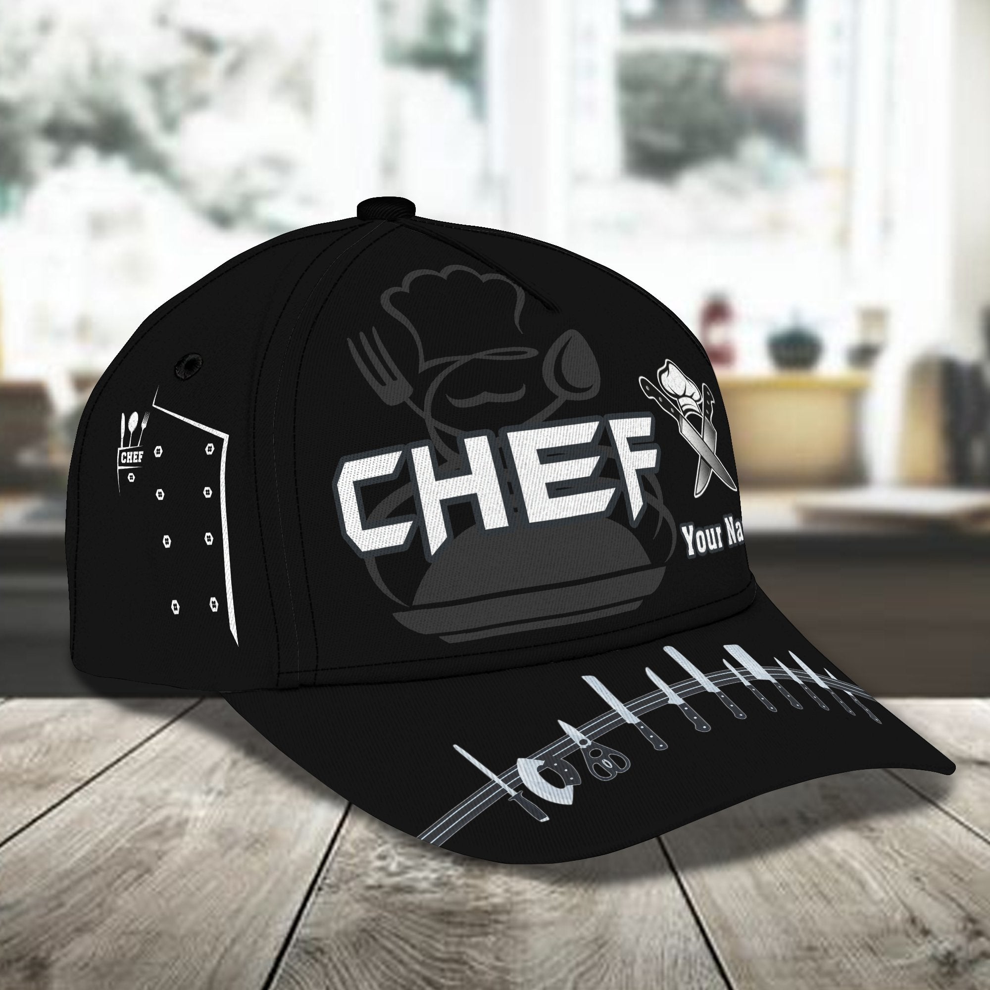 3D Classic Cap Tan Personalized Name Cap Chef12 Trucker Hats Custom Hats Gifts For Men & Women