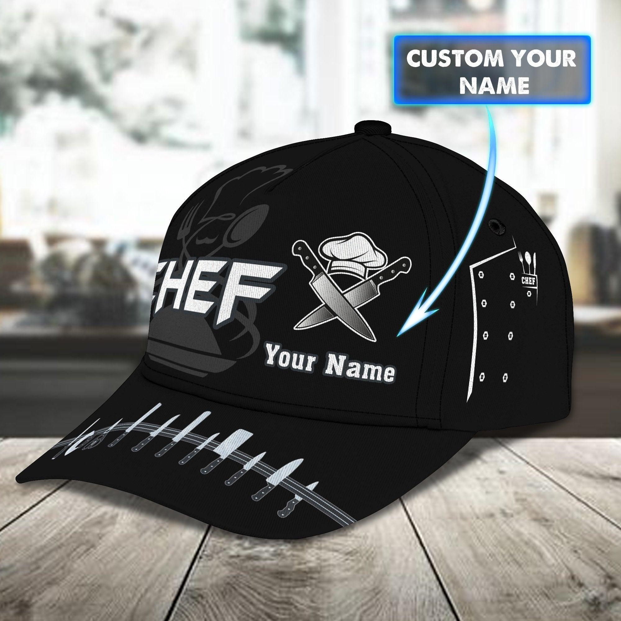 3D Classic Cap Tan Personalized Name Cap Chef12 Trucker Hats Custom Hats Gifts For Men & Women