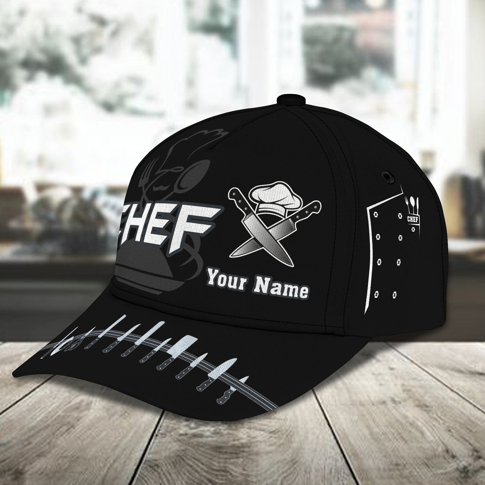 3D Classic Cap Tan Personalized Name Cap Chef12 Trucker Hats Custom Hats Gifts For Men & Women