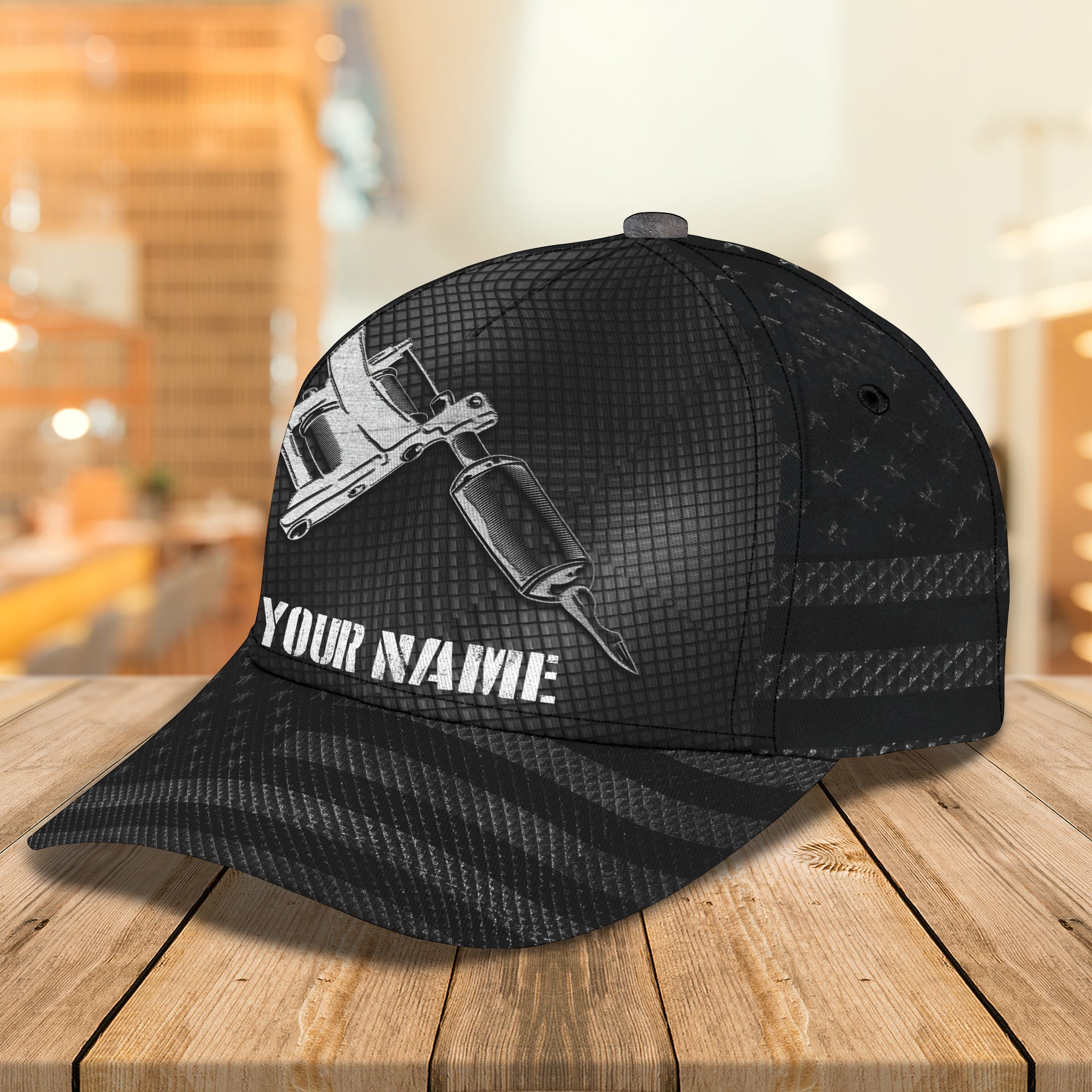 3D Classic Cap Tattoo Machine Personalized Name Cap Trucker Hats Custom Hats Gifts For Men & Women