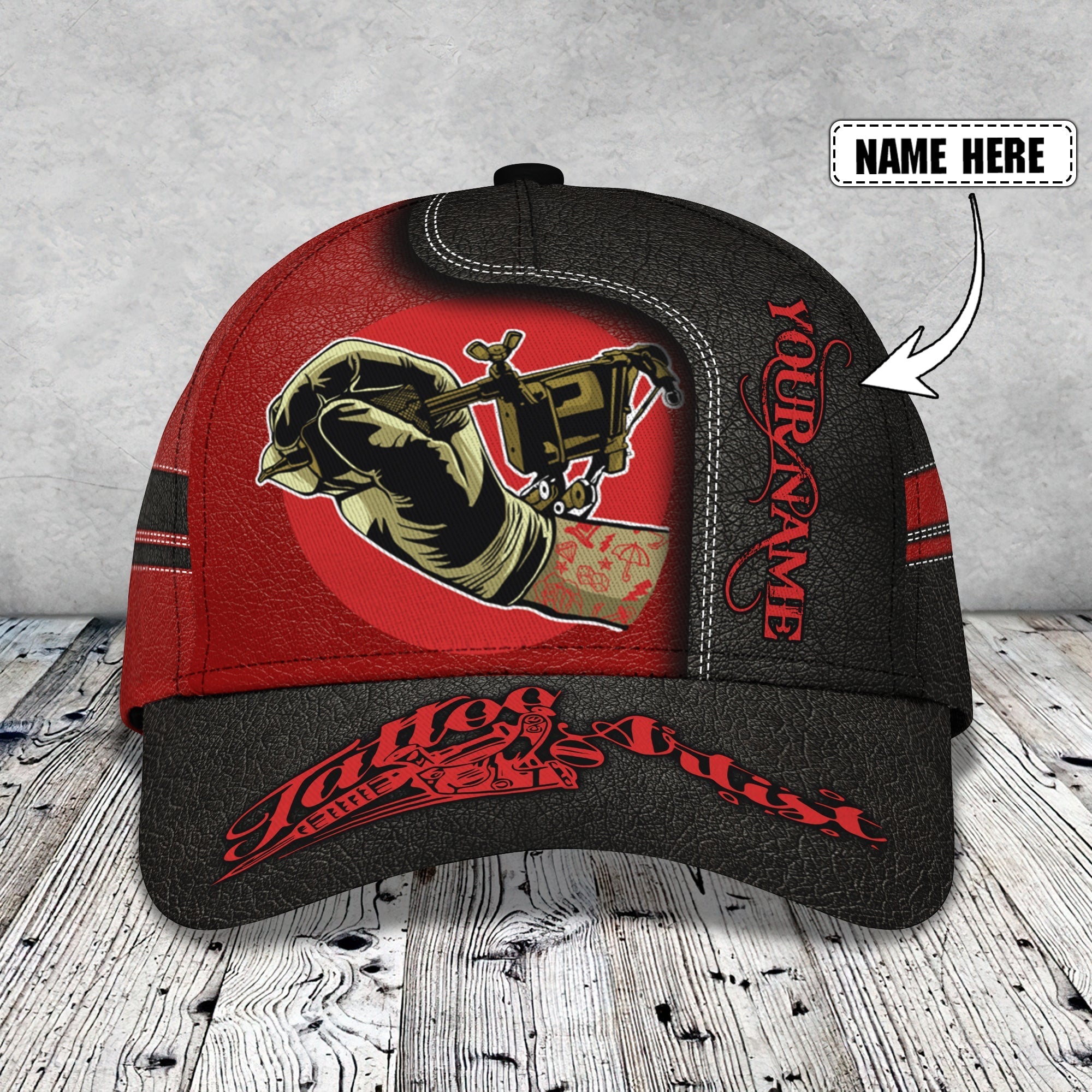 3D Classic Cap Tattoos Artist Personalized Name Cap 106 Trucker Hats Custom Hats Gifts For Men & Women