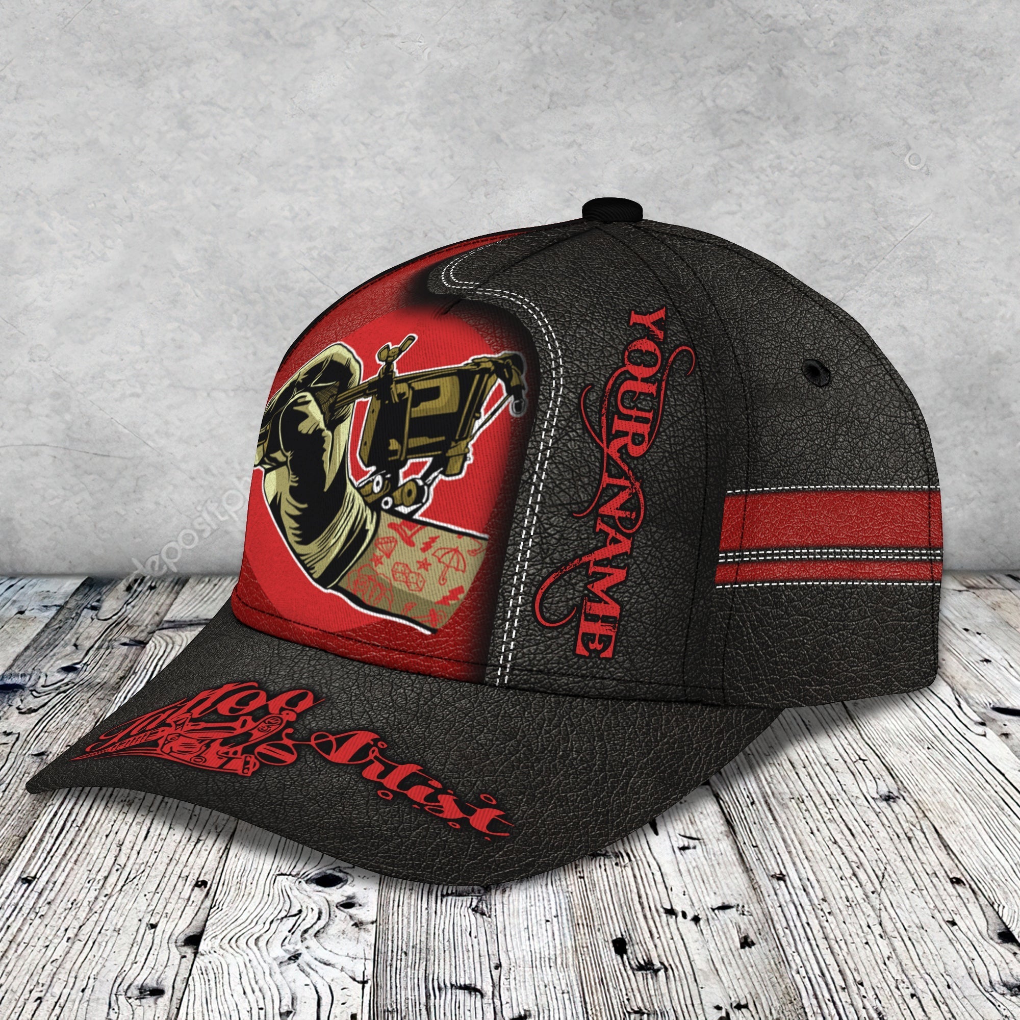 3D Classic Cap Tattoos Artist Personalized Name Cap 106 Trucker Hats Custom Hats Gifts For Men & Women