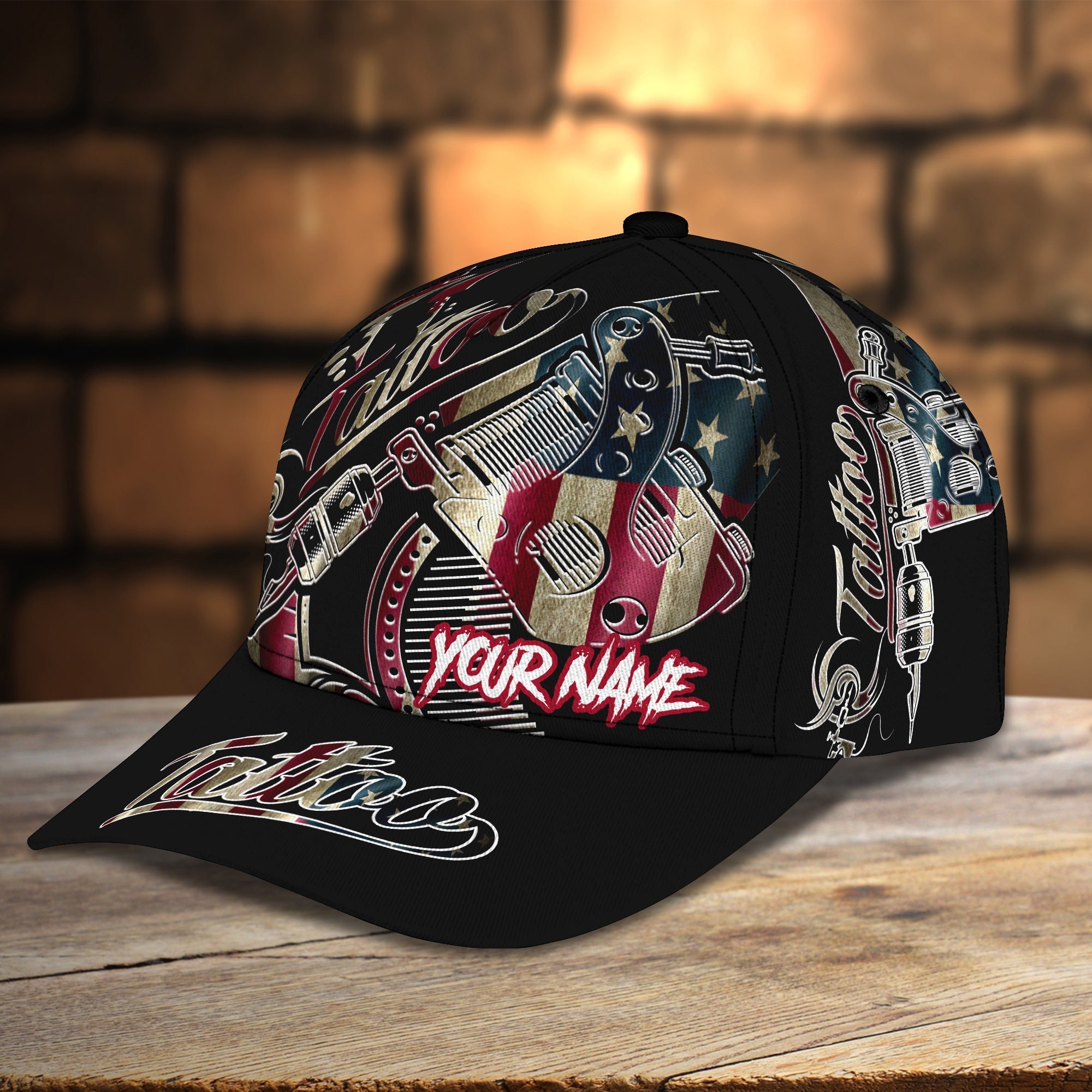 3D Classic Cap Tattoos Personalized Name Cap 93 Trucker Hats Custom Hats Gifts For Men & Women