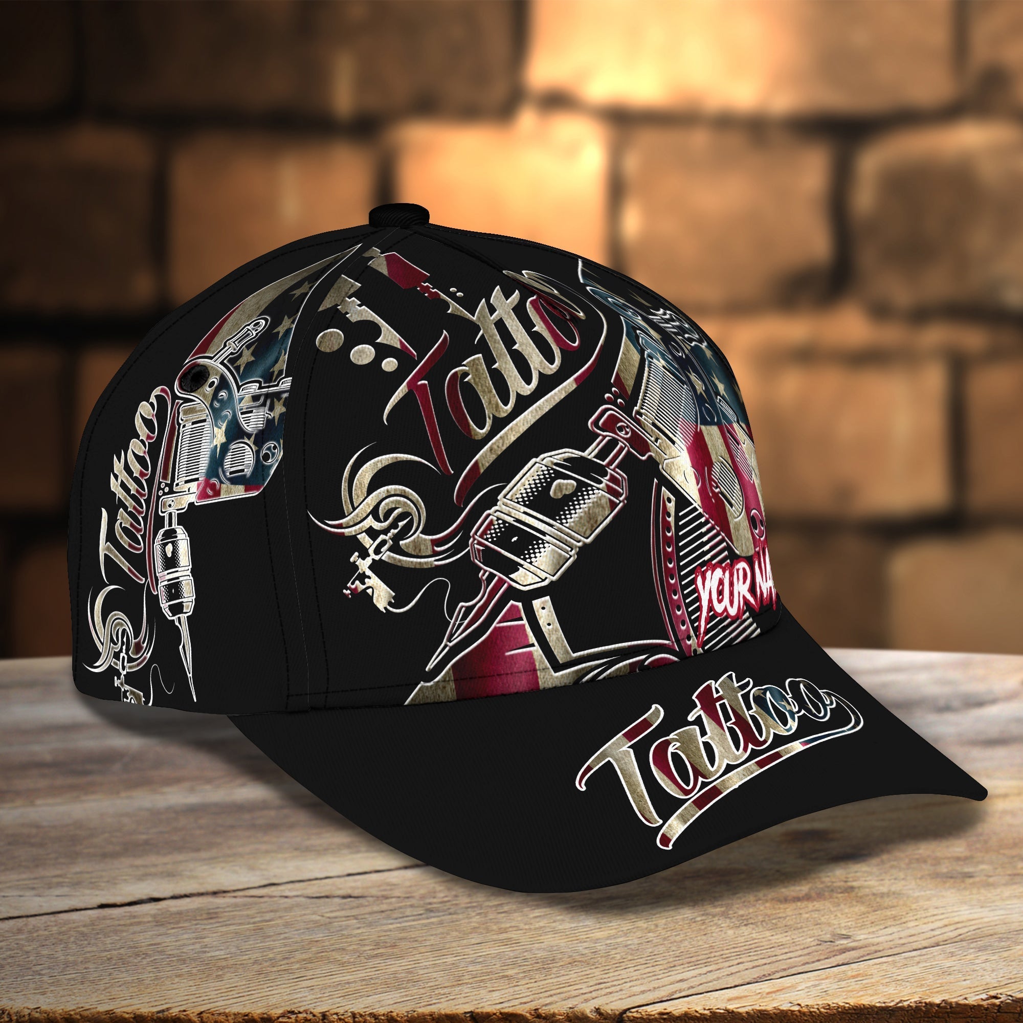 3D Classic Cap Tattoos Personalized Name Cap 93 Trucker Hats Custom Hats Gifts For Men & Women