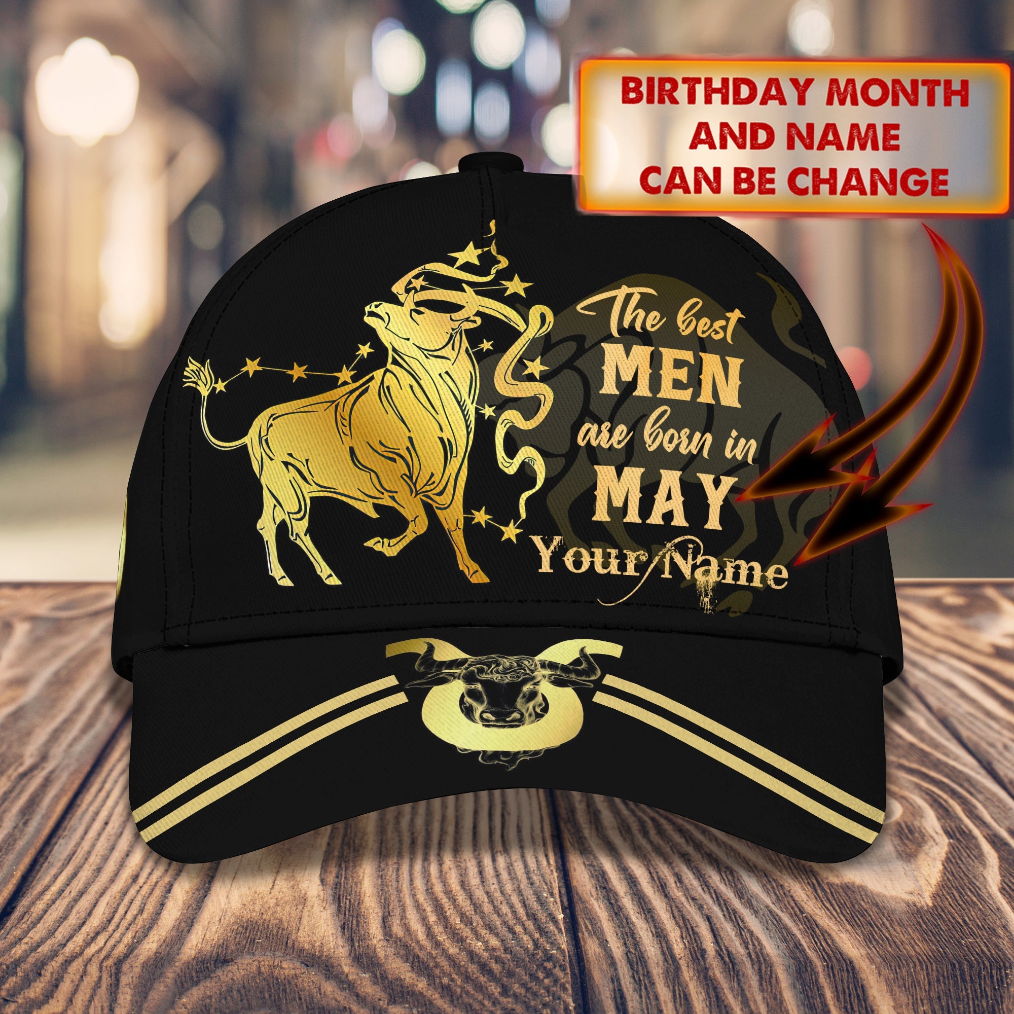 3D Classic Cap Taurus Personalized Name Cap 49 Trucker Hats Custom Hats Gifts For Men & Women