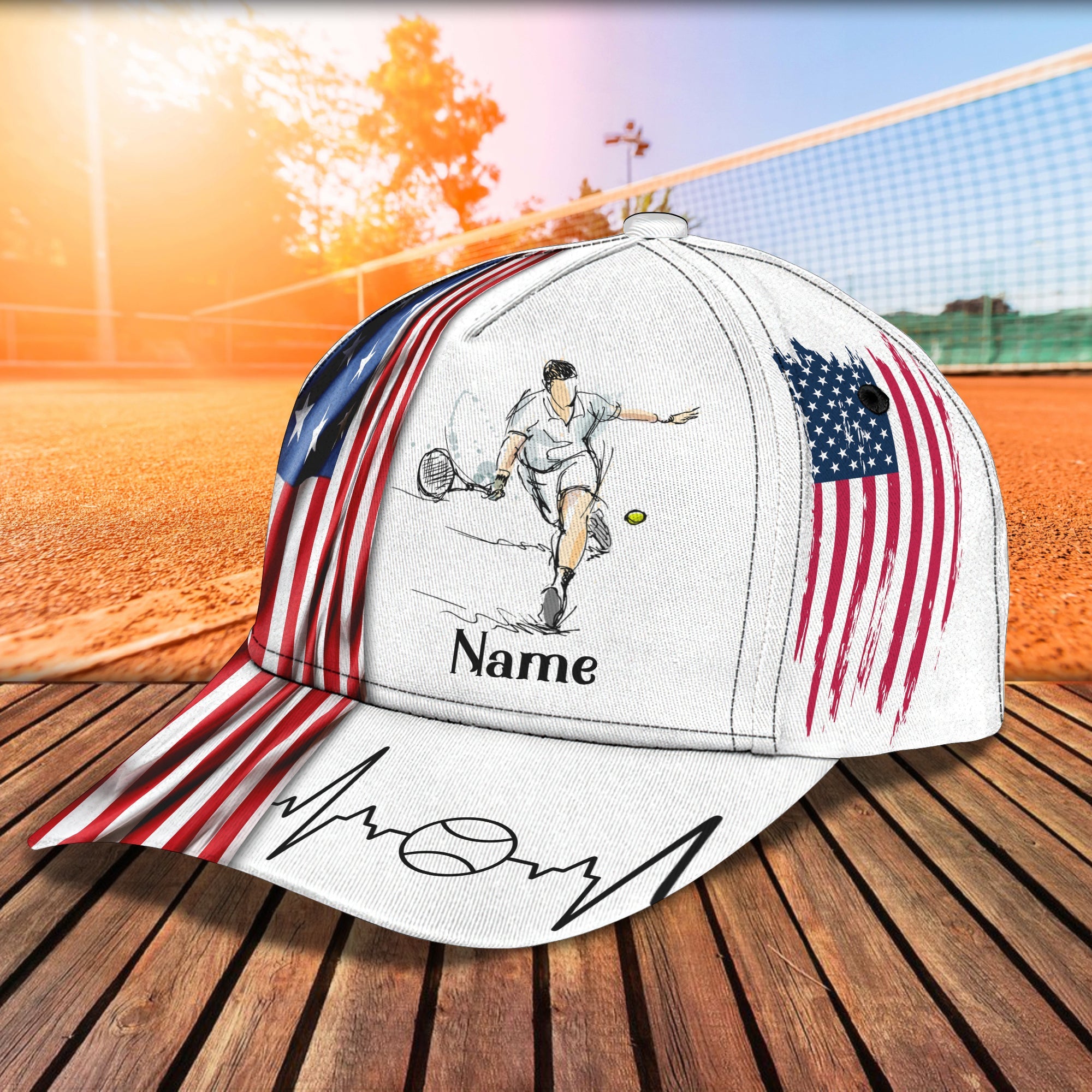 3D Classic Cap Tennispersonalized Name Cap Trucker Hats Custom Hats Gifts For Men & Women