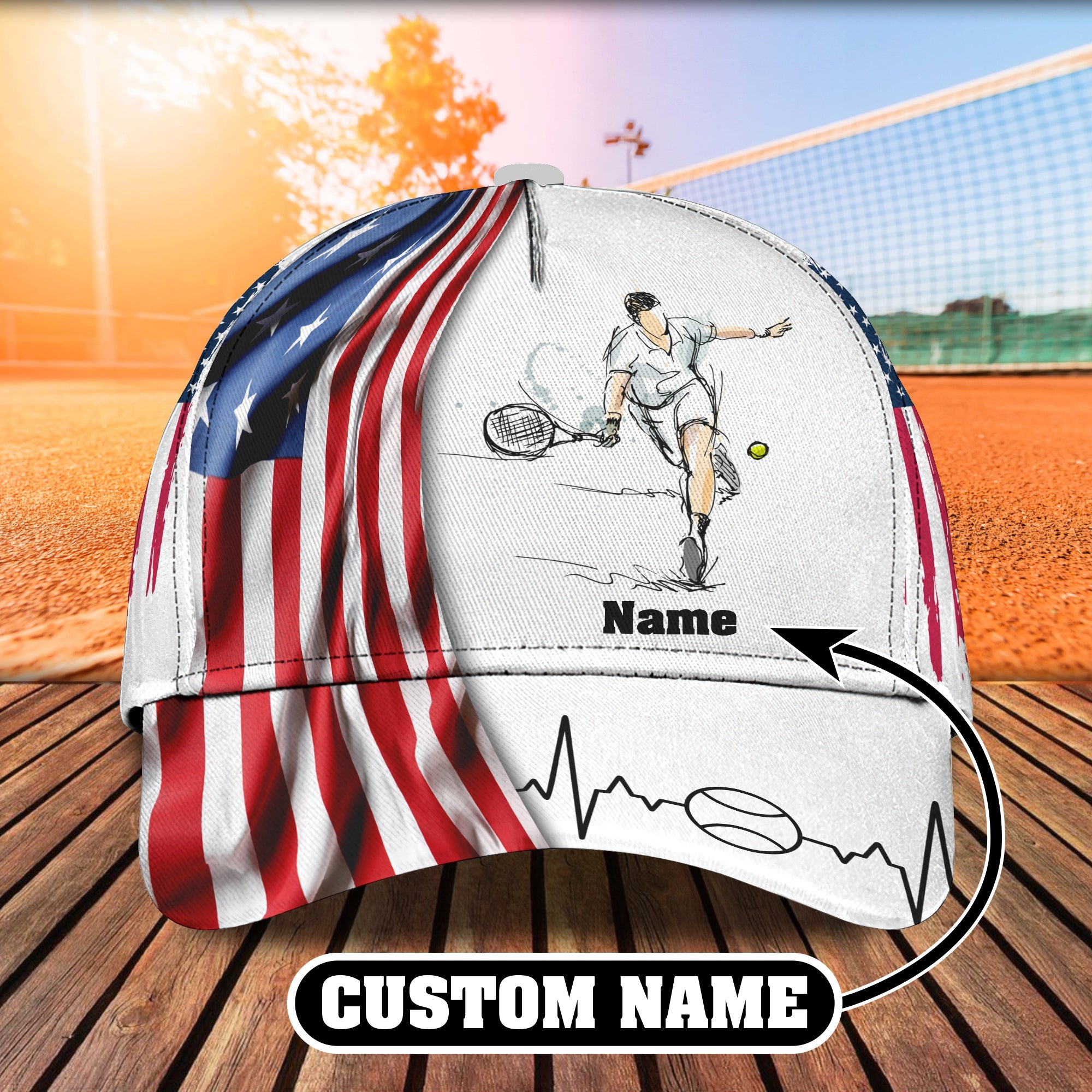 3D Classic Cap Tennispersonalized Name Cap Trucker Hats Custom Hats Gifts For Men & Women