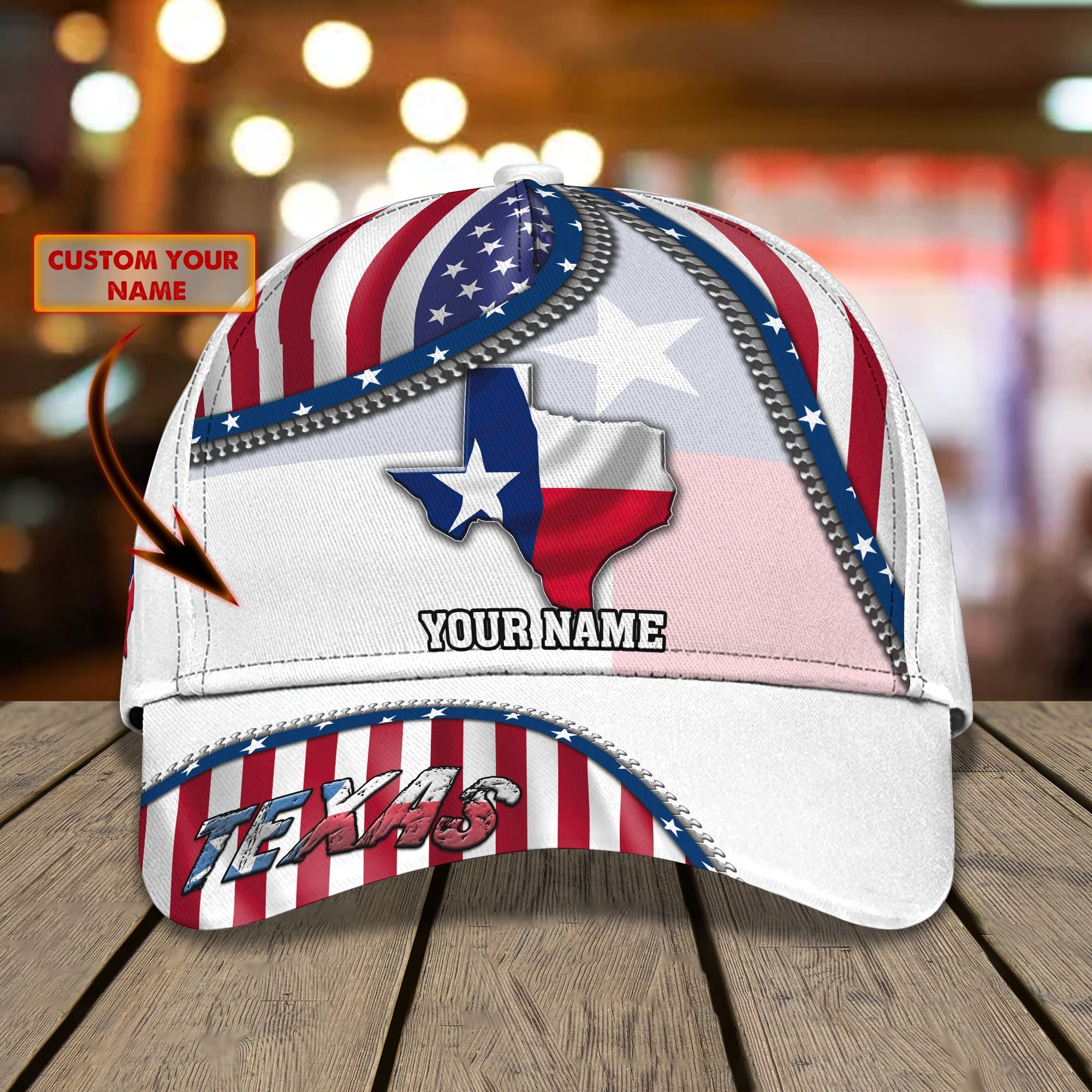 3D Classic Cap Texas 21 Personalized Name Cap Trucker Hats Custom Hats Gifts For Men & Women
