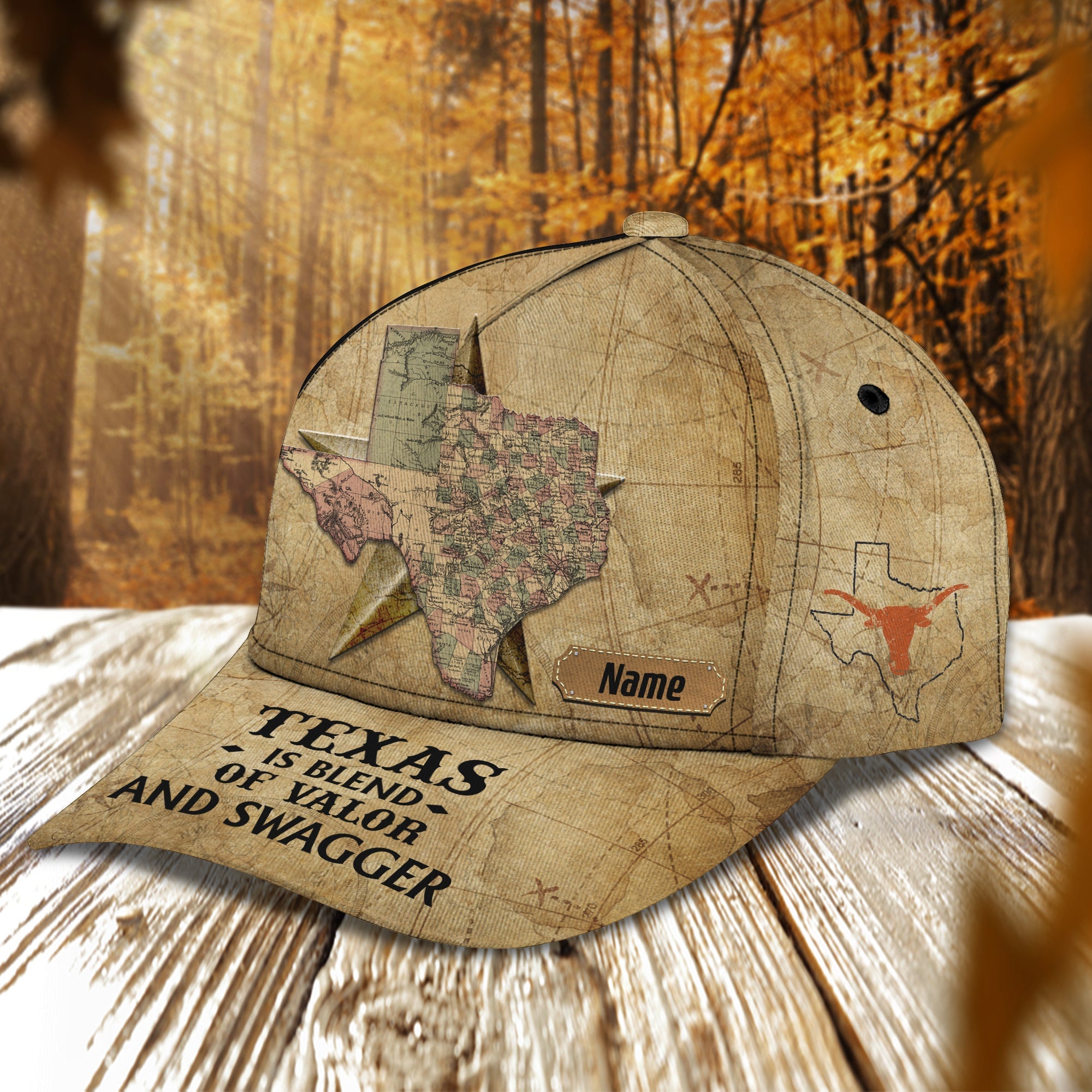 3D Classic Cap Texas 3 Personalized Name Cap Trucker Hats Custom Hats Gifts For Men & Women