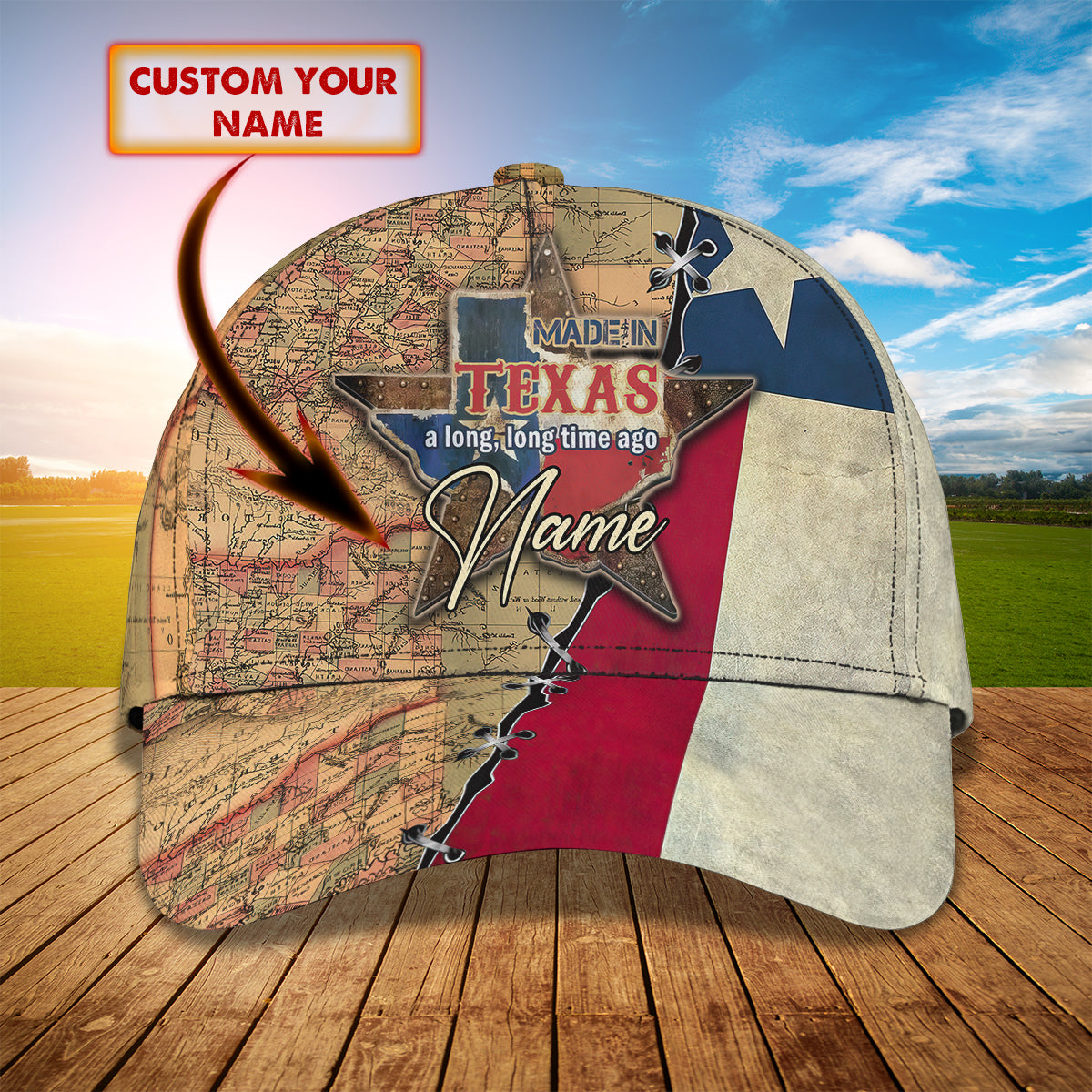3D Classic Cap Texas 3 Personalized Name Cap Trucker Hats Custom Hats Gifts For Men & Women