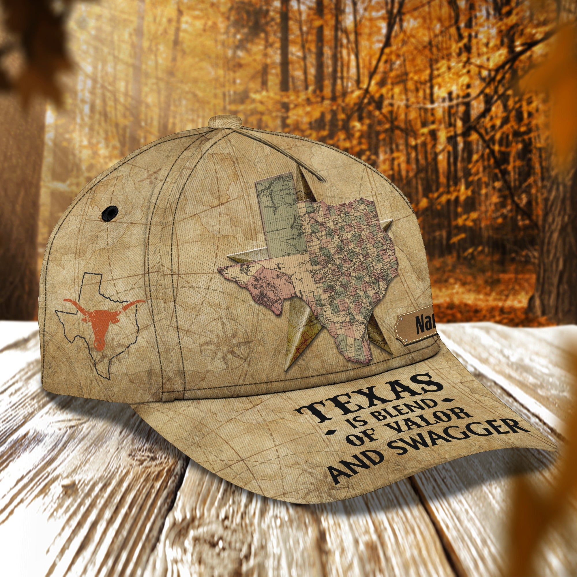 3D Classic Cap Texas 3 Personalized Name Cap Trucker Hats Custom Hats Gifts For Men & Women