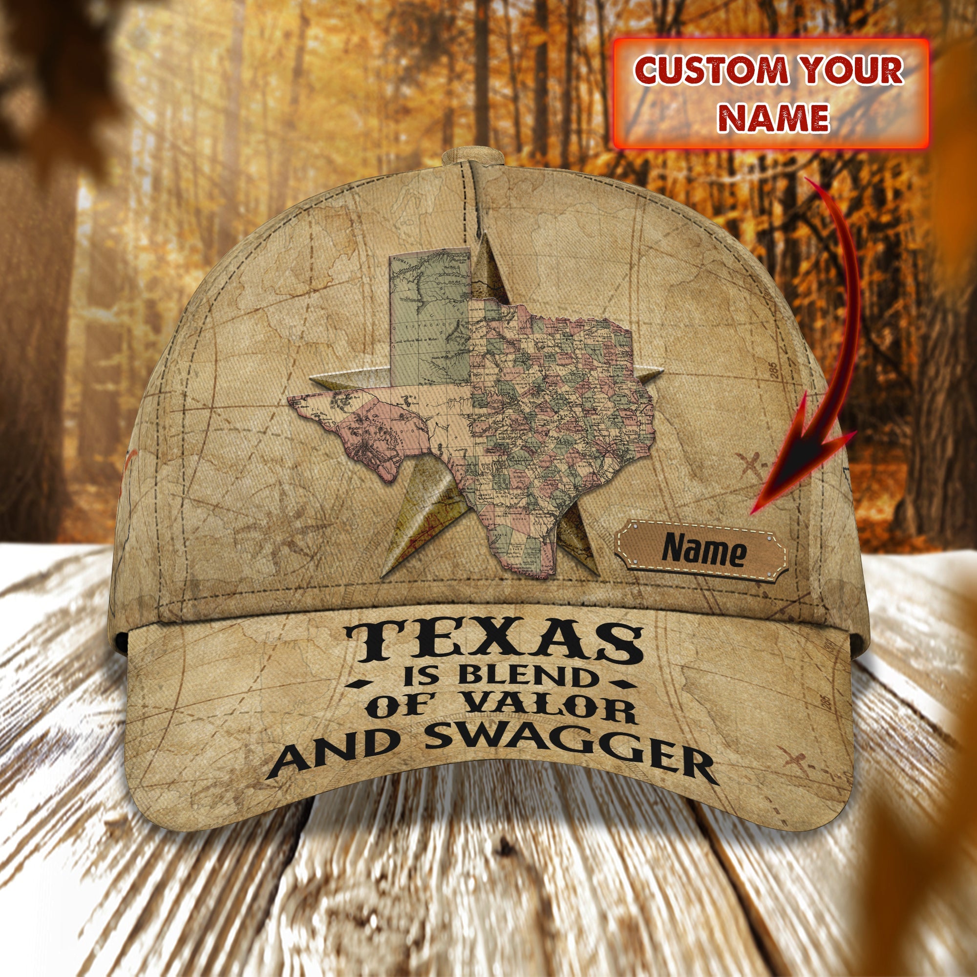 3D Classic Cap Texas 3 Personalized Name Cap Trucker Hats Custom Hats Gifts For Men & Women