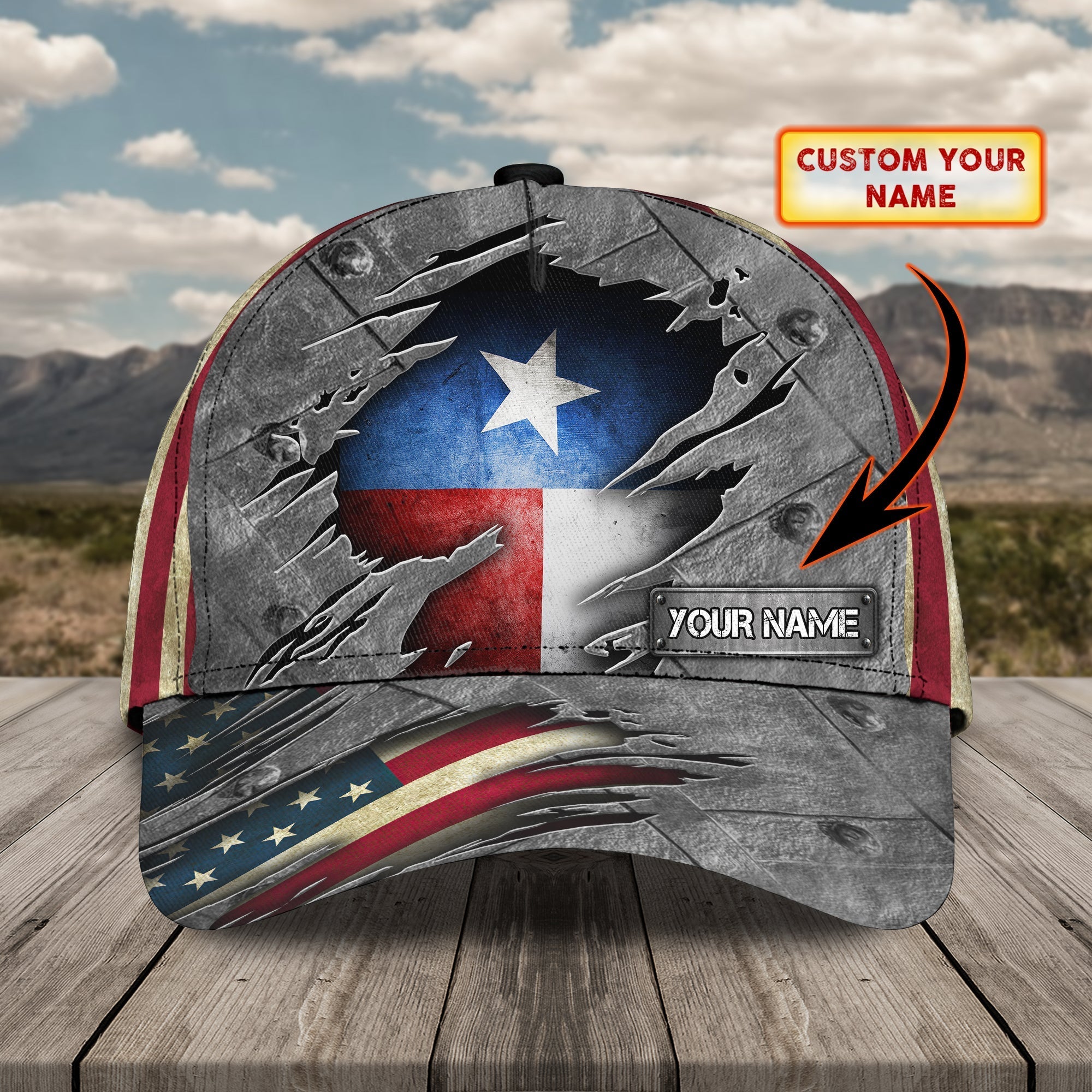 3D Classic Cap Texas A Personalized Classic Cap Trucker Hats Custom Hats Gifts For Men & Women