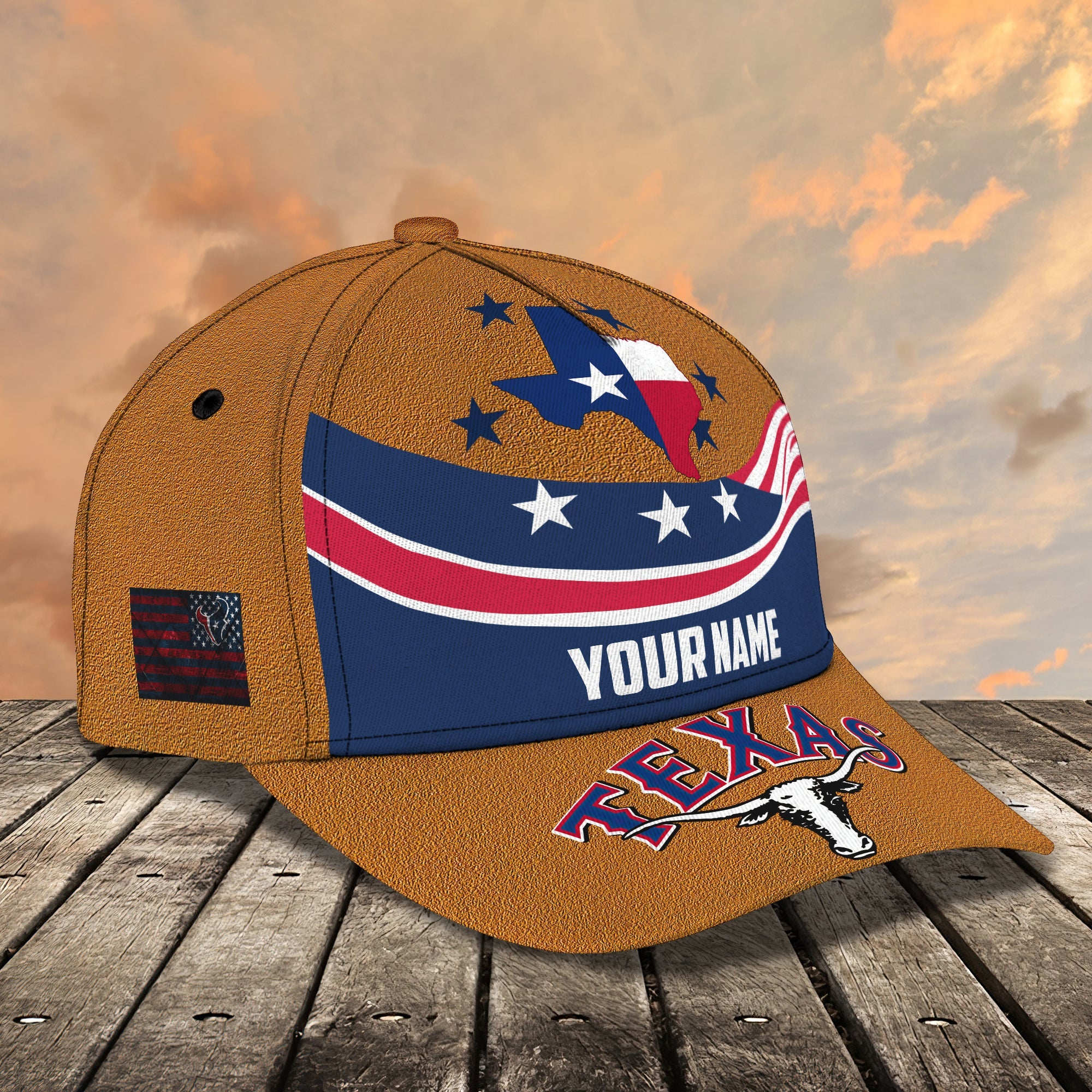 3D Classic Cap Texas Personalized Name Cap 03 Trucker Hats Custom Hats Gifts For Men & Women