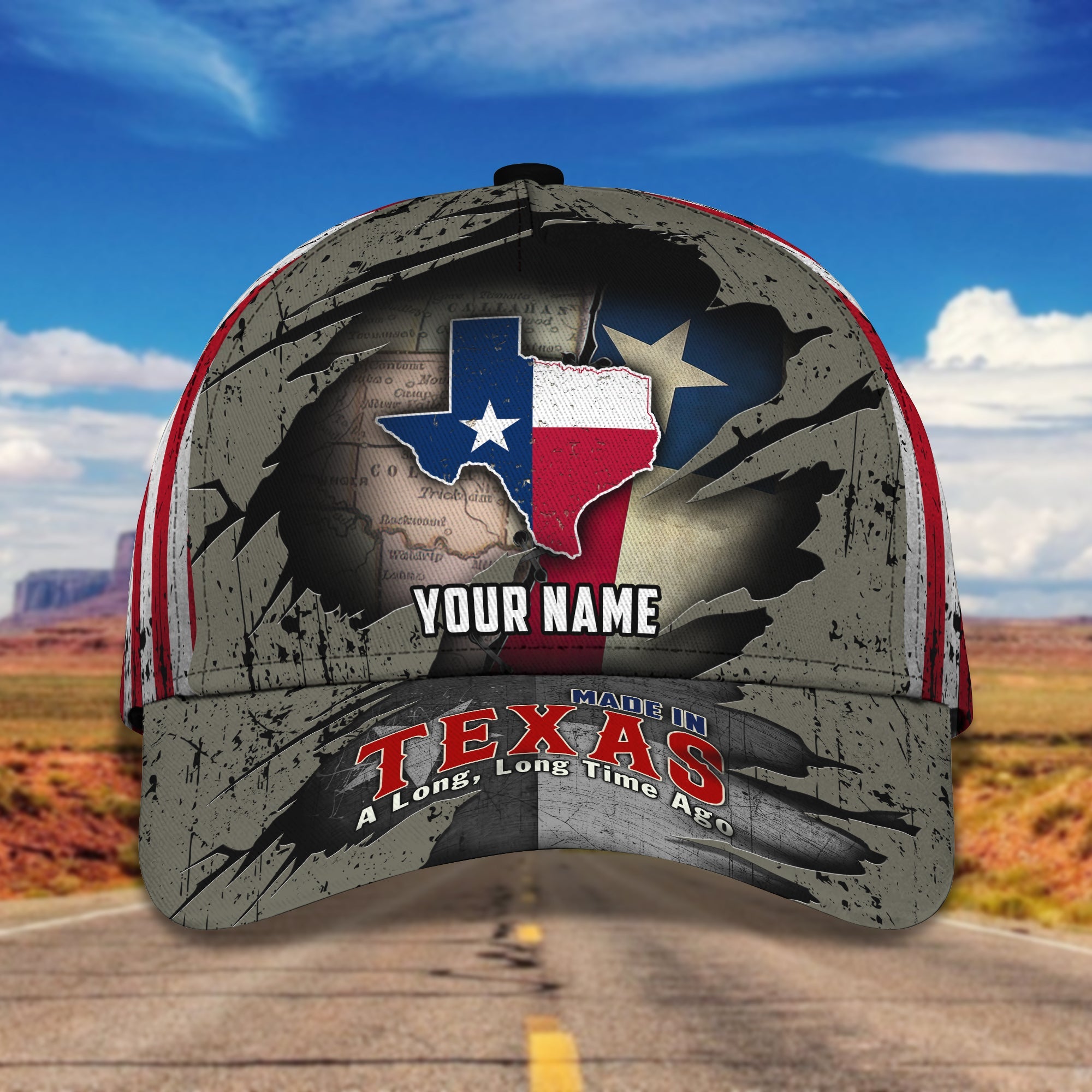 3D Classic Cap Texas Personalized Name Cap 03 Trucker Hats Custom Hats Gifts For Men & Women