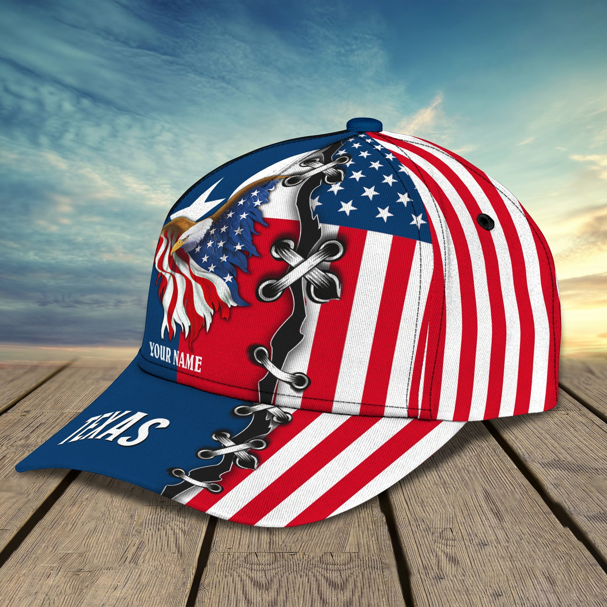 3D Classic Cap Texas Personalized Name Cap 04 Trucker Hats Custom Hats Gifts For Men & Women
