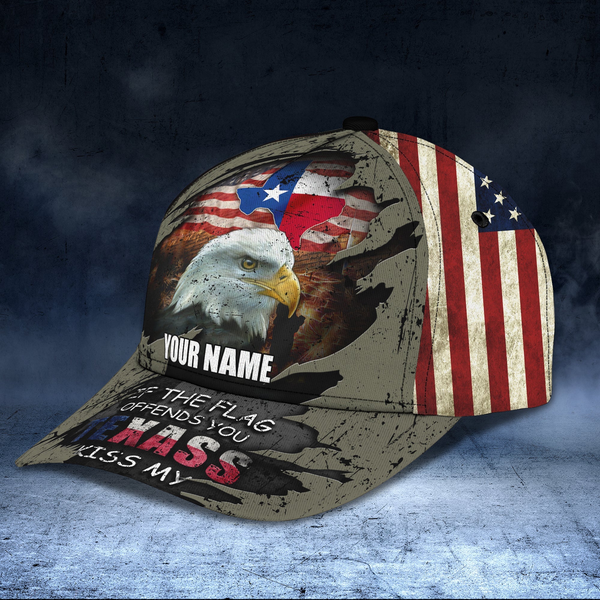 3D Classic Cap Texas Personalized Name Cap 05 Trucker Hats Custom Hats Gifts For Men & Women