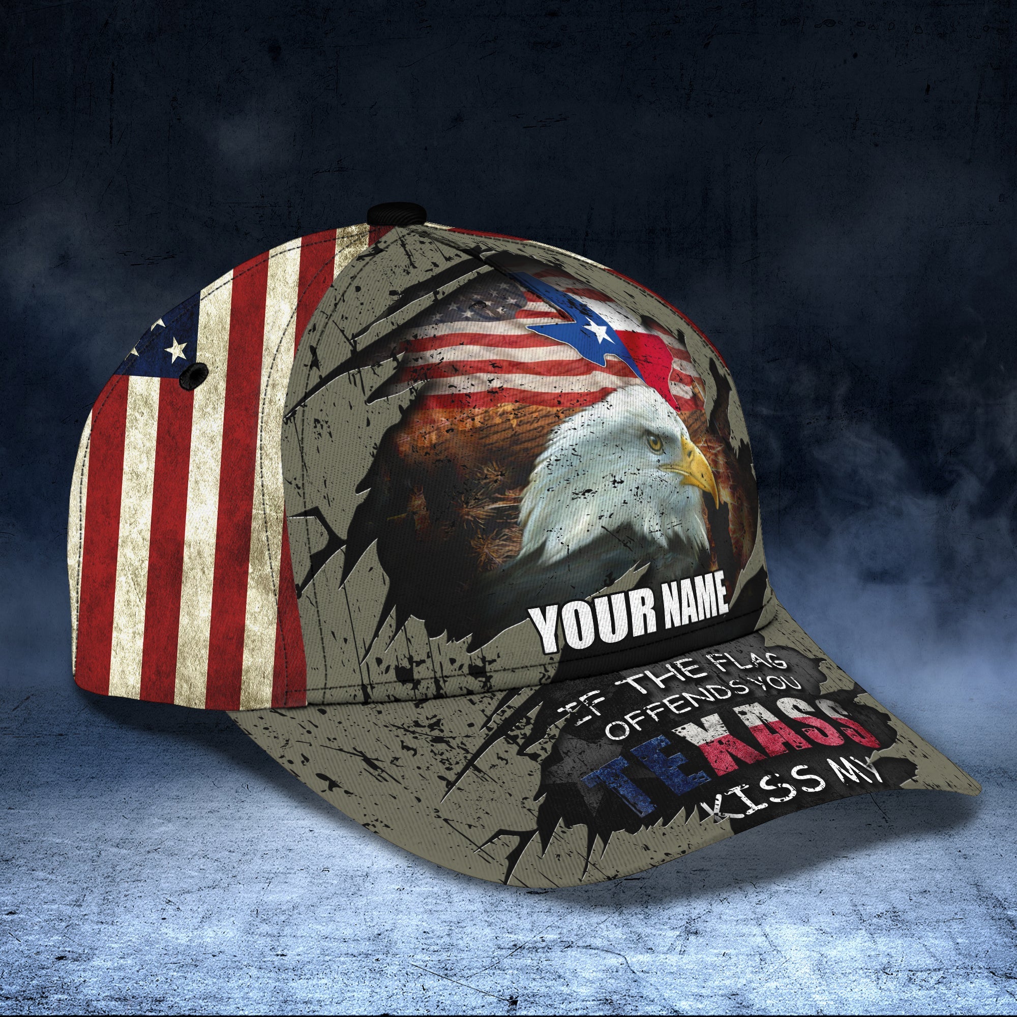3D Classic Cap Texas Personalized Name Cap 05 Trucker Hats Custom Hats Gifts For Men & Women