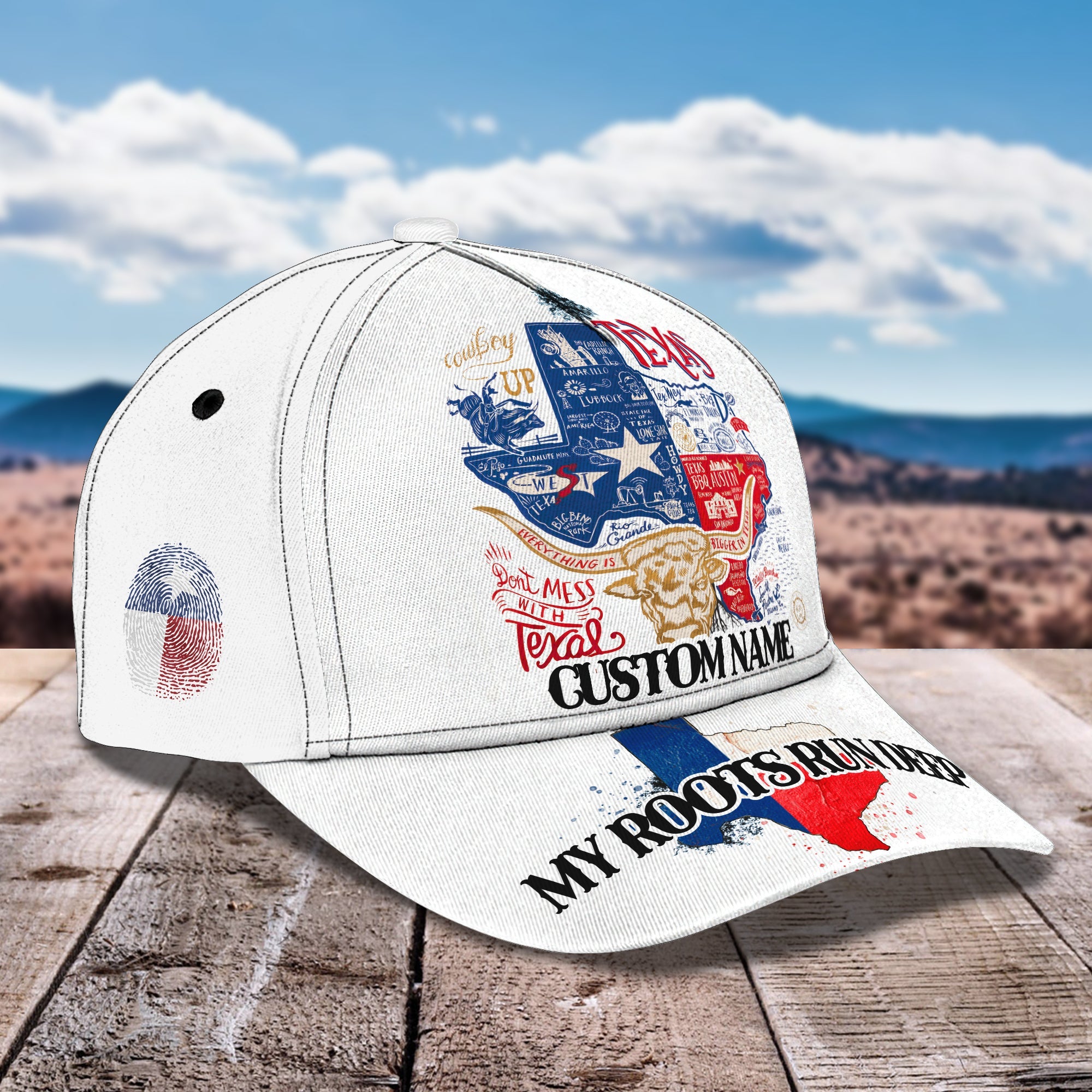 3D Classic Cap Texas Personalized Name Cap Trucker Hats Custom Hats Gifts For Men & Women