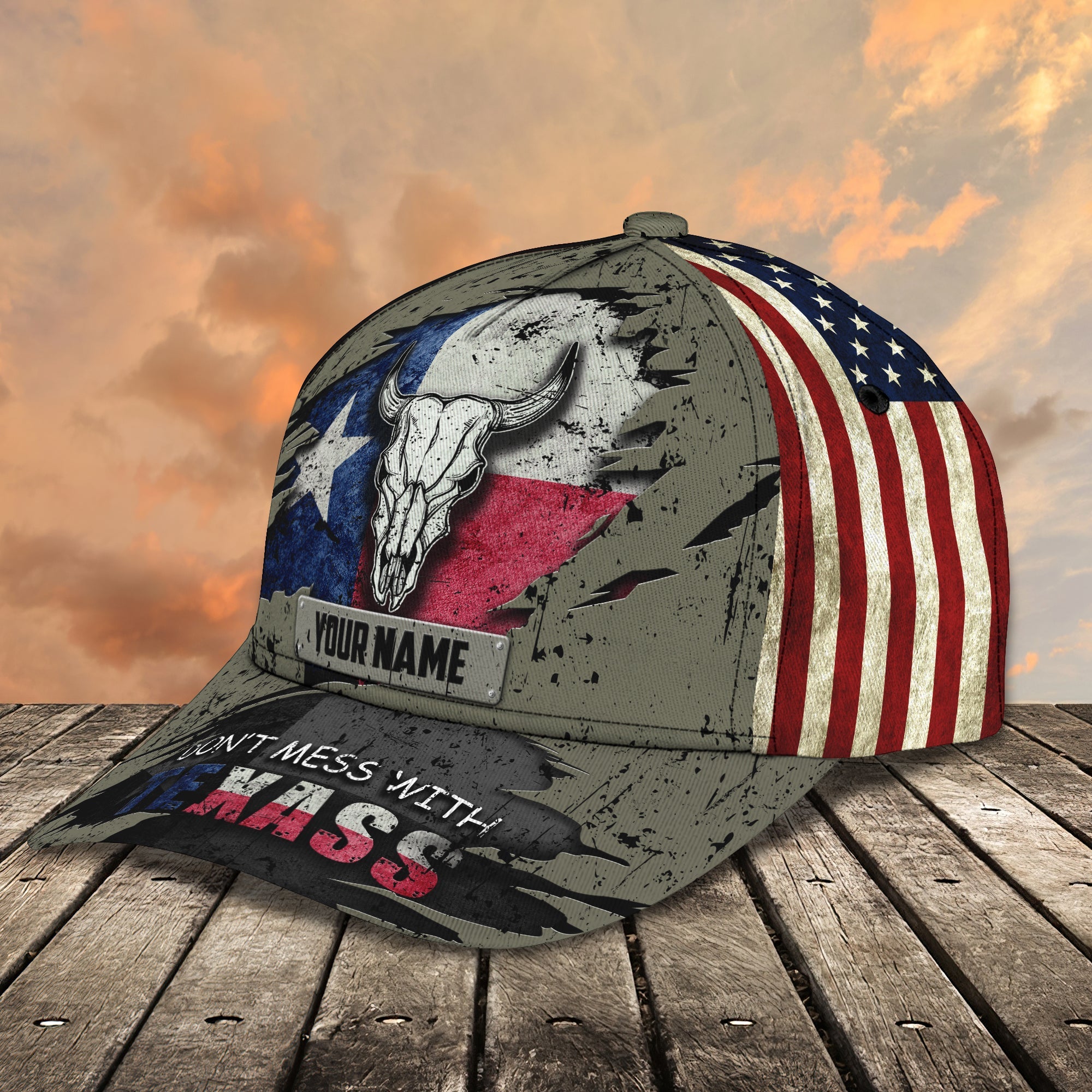 3D Classic Cap Texas Personalized Name Cap Trucker Hats Custom Hats Gifts For Men & Women