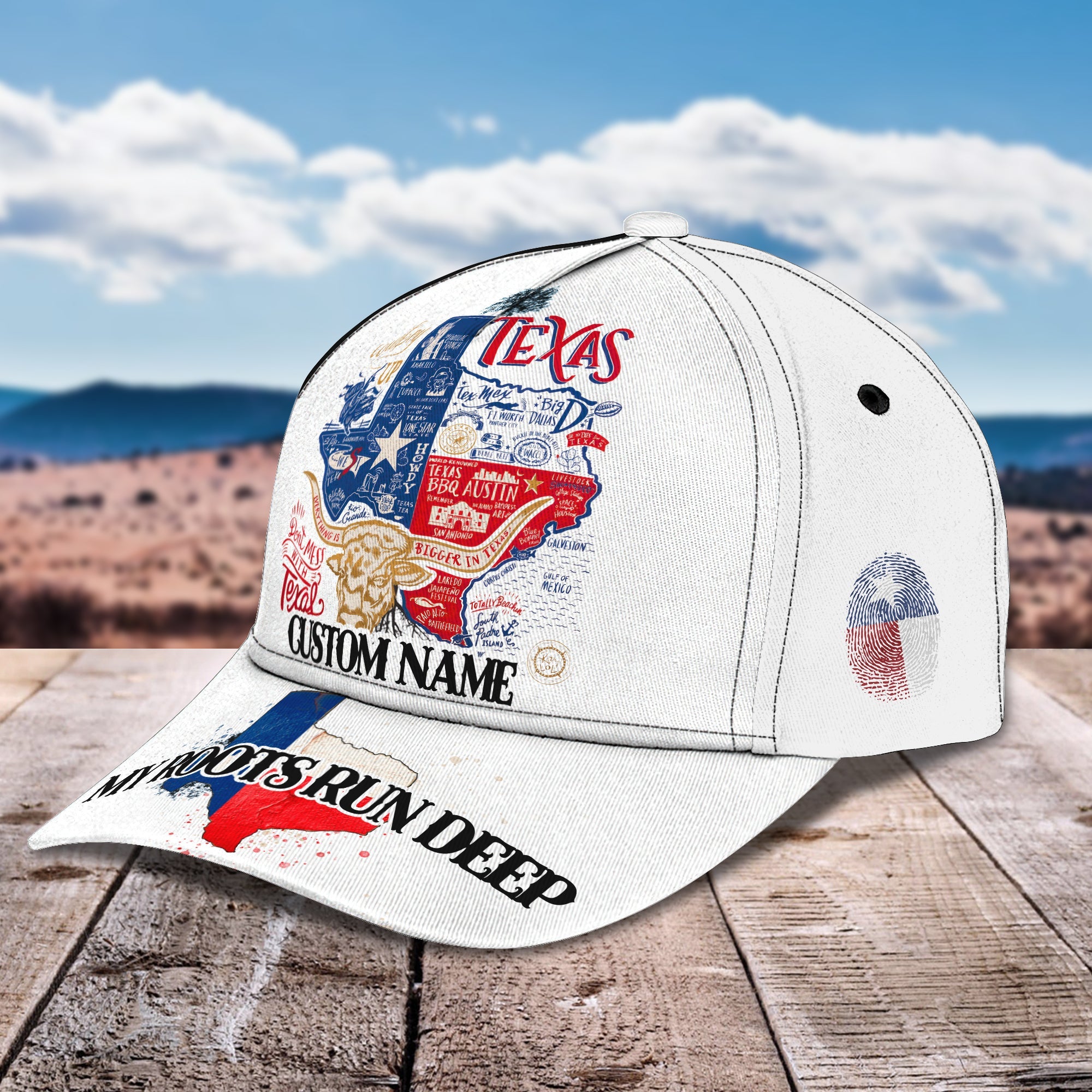 3D Classic Cap Texas Personalized Name Cap Trucker Hats Custom Hats Gifts For Men & Women