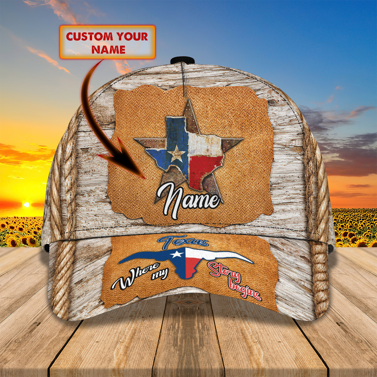 3D Classic Cap Texas Personalized Name Cap Trucker Hats Custom Hats Gifts For Men & Women