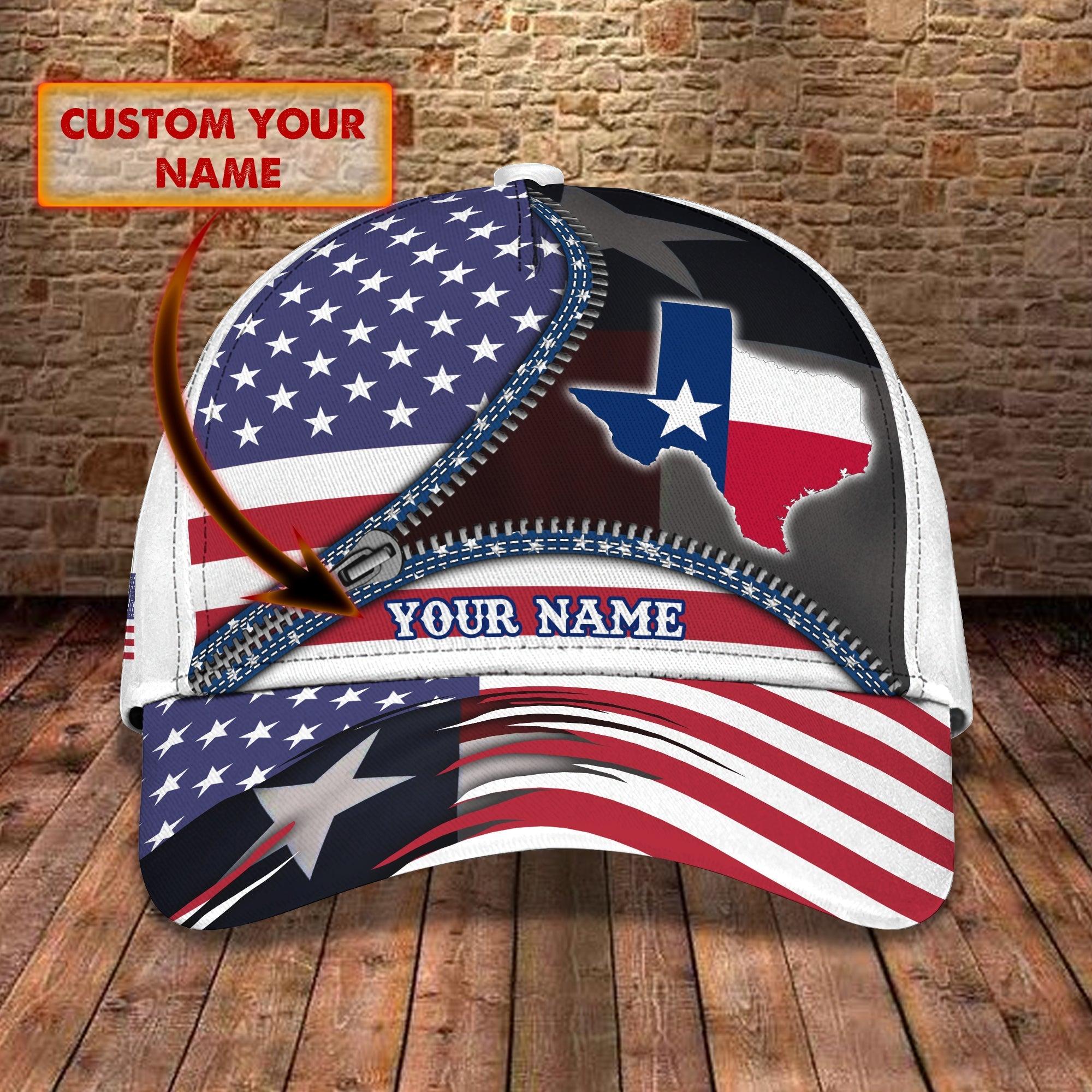 3D Classic Cap Texas Personalized Name Cap 49 Trucker Hats Custom Hats Gifts For Men & Women