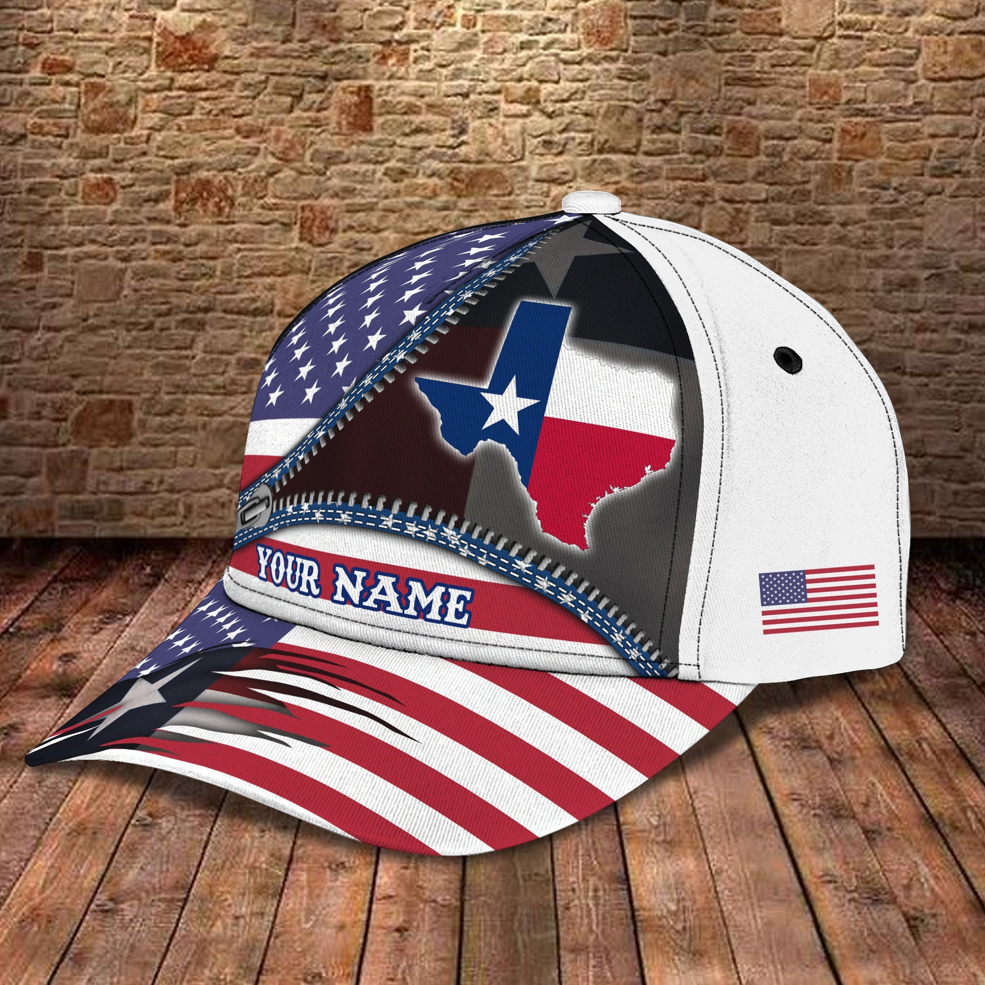 3D Classic Cap Texas Personalized Name Cap 49 Trucker Hats Custom Hats Gifts For Men & Women