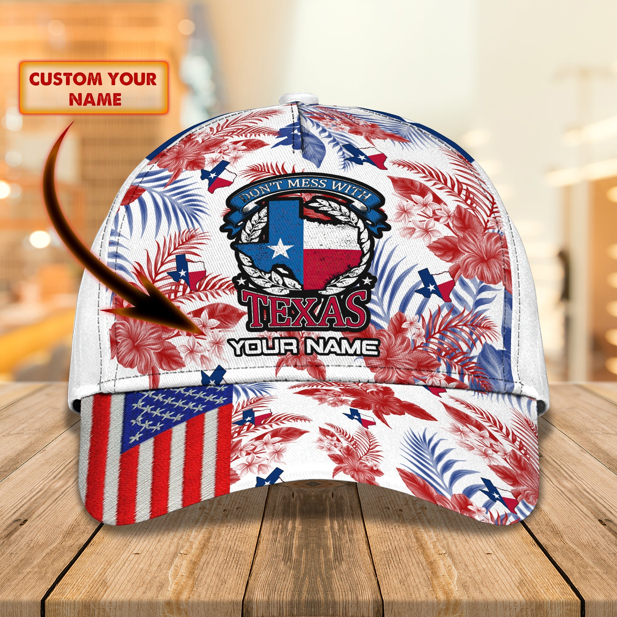 3D Classic Cap Texas Personalized Name Cap Trucker Hats Custom Hats Gifts For Men & Women