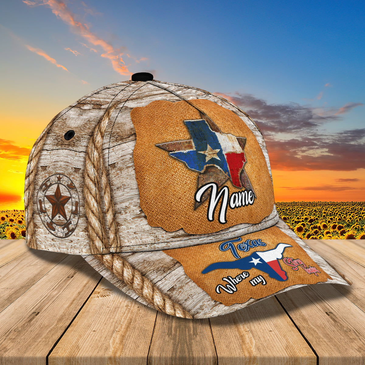 3D Classic Cap Texas Personalized Name Cap Trucker Hats Custom Hats Gifts For Men & Women